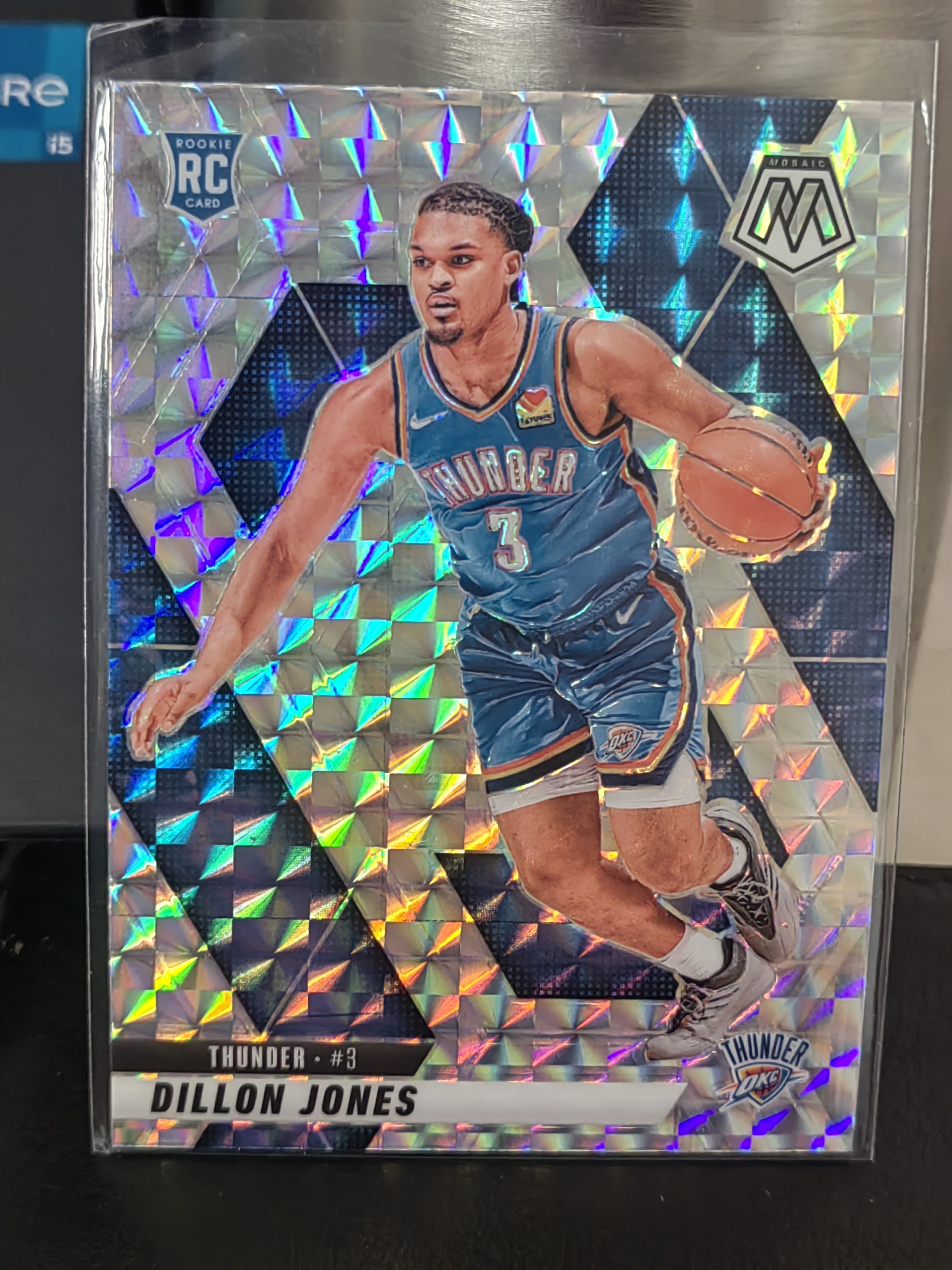 2024-25 Panini Mosaic Dillon Jones RC 马赛克 狄龙 琼斯 新秀 银格子折 雷霆 篮 白边白角 不保卡品 卡品如图