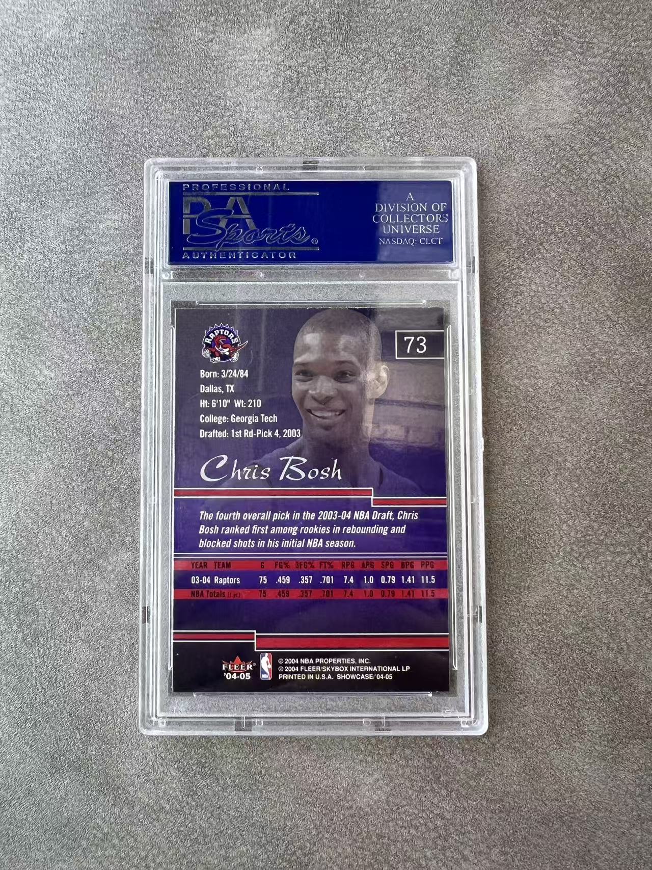 3900【330球星卡实体店代卖】2024 FLEER SHOWCASE 克里斯波什(Chris Bosh)龙王 折射卡 PSA10分 完美卡品 仅顺丰寄付(ZZ)