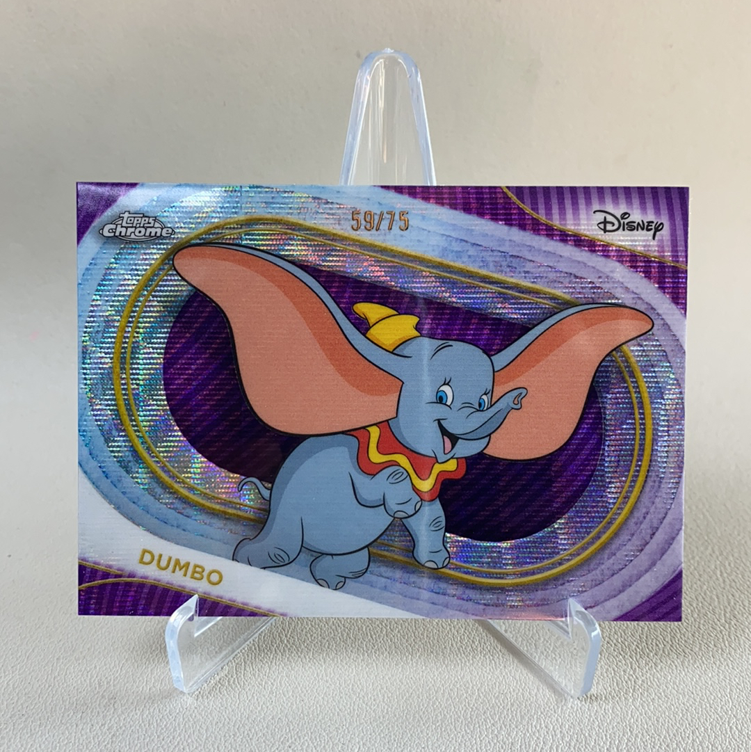 【弈卡代拍】2025 Topps Disney chrome 迪士尼 TC 特卡 紫折 方块折 闪卡 折射 小飞象 DUMBO 59/75编 低编 品相如图 凑套必备 LZC
