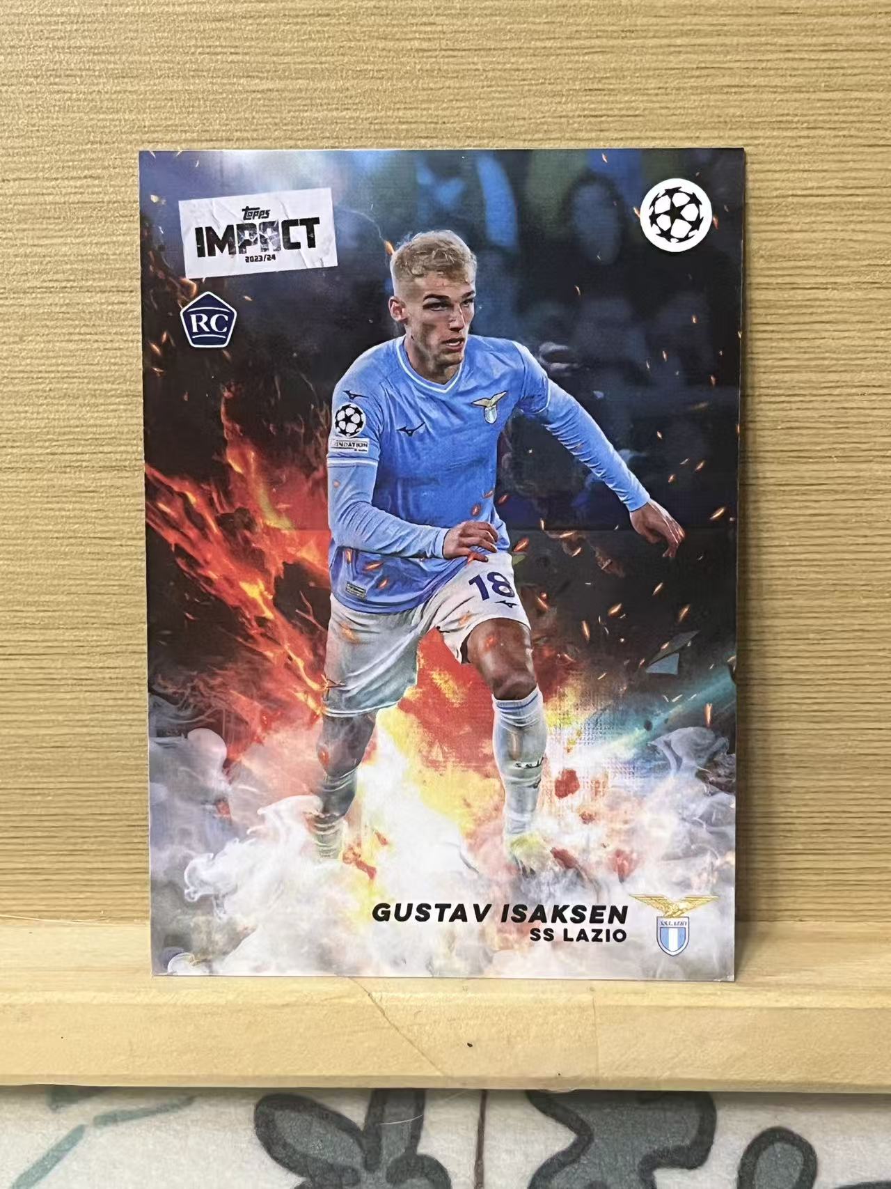 2024 Topps UEFA gustav isaksen RC 伊萨克森 新秀 拉齐奥 冲击盒 欧冠 实卡精美 收藏必备 A56