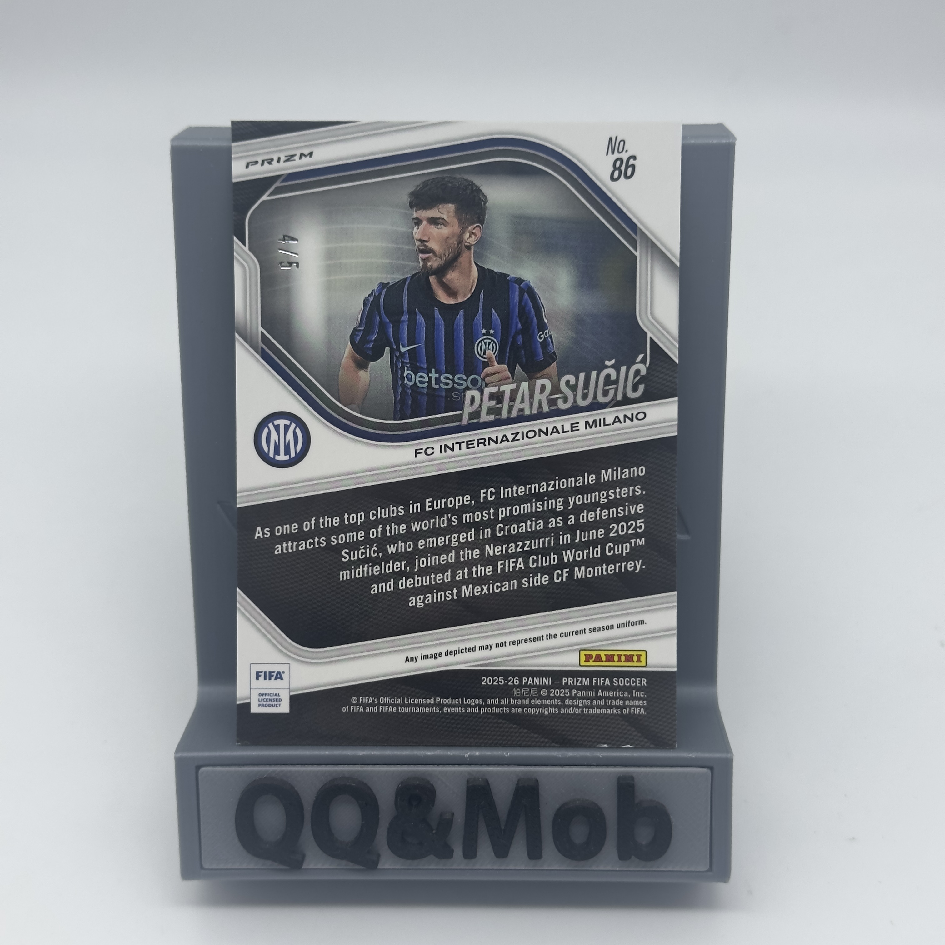 2025-26 Panini Prizm Petar Sucic RC FIFA PZ 国际米兰 克罗地亚 佩塔尔 苏契奇 绿折 4/5编 新秀 折射 卡品如图