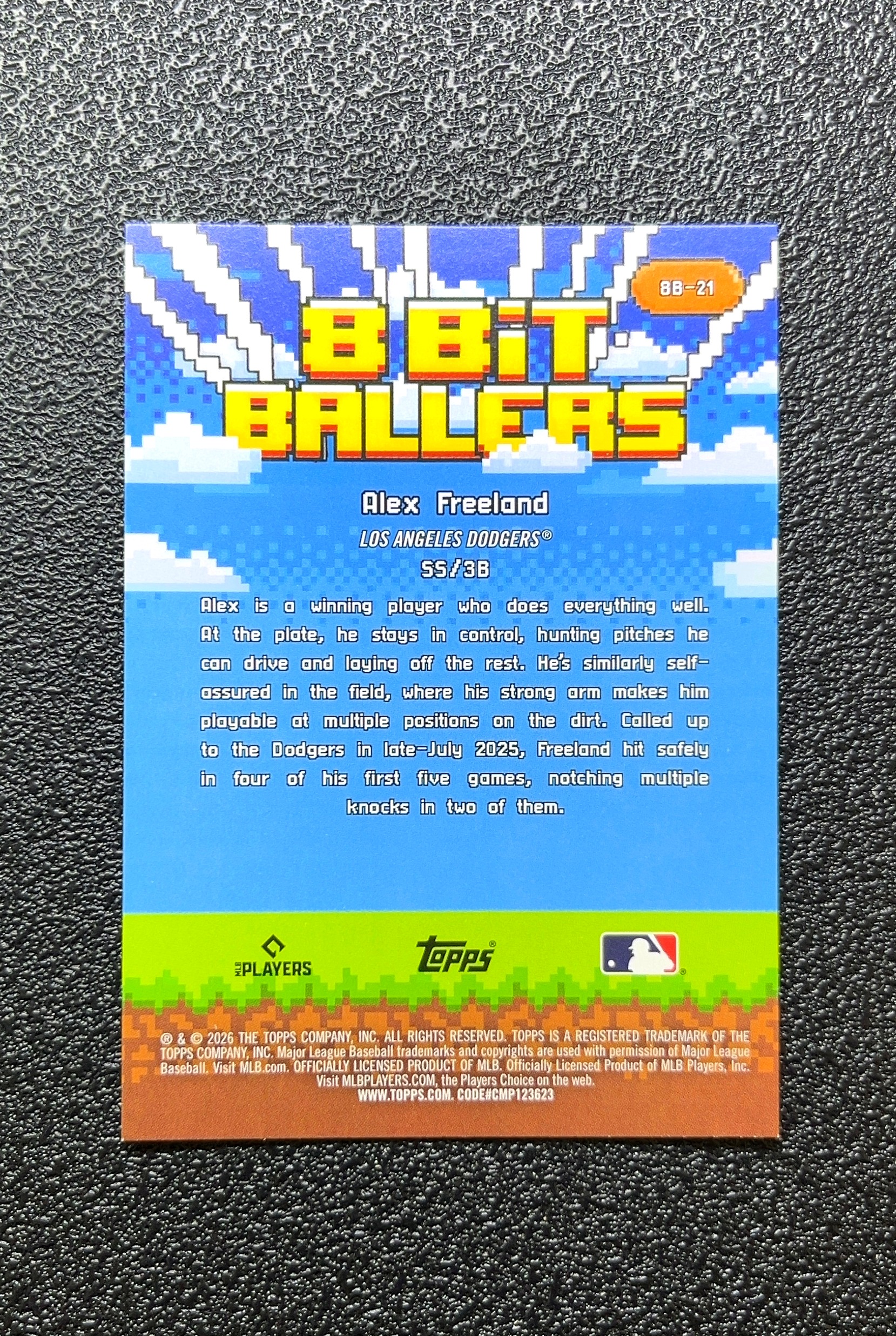 【小白1%代卖】2023 Topps 8 Bit Ballers 8 Bit Ballers 位球手 Alex Freeland 亚历克斯·弗里兰德 55/38编 新秀 RC 0035#297