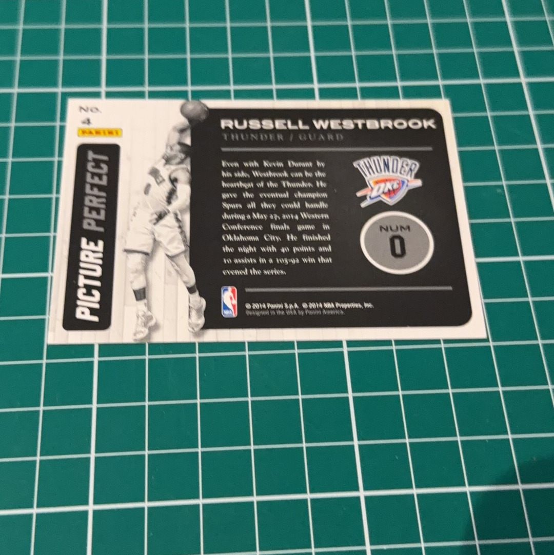 2014-15 Panini Americana Russell Westbrook S.p.a.拉塞尔维斯布鲁克 威少 大头 闪卡 双选图 特卡 雷霆队 十年老卡 绝版卡 稀有大比例