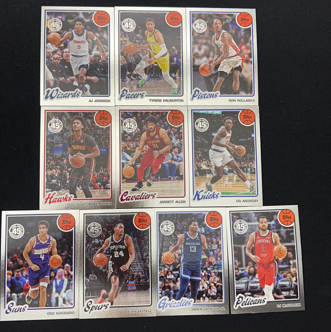 2025-26 Topps Flagship AJ Johnson 【小V代拍】AJ 约翰逊 泰雷塞 哈利伯顿 特卡 10张 卡品如图【申哥】z