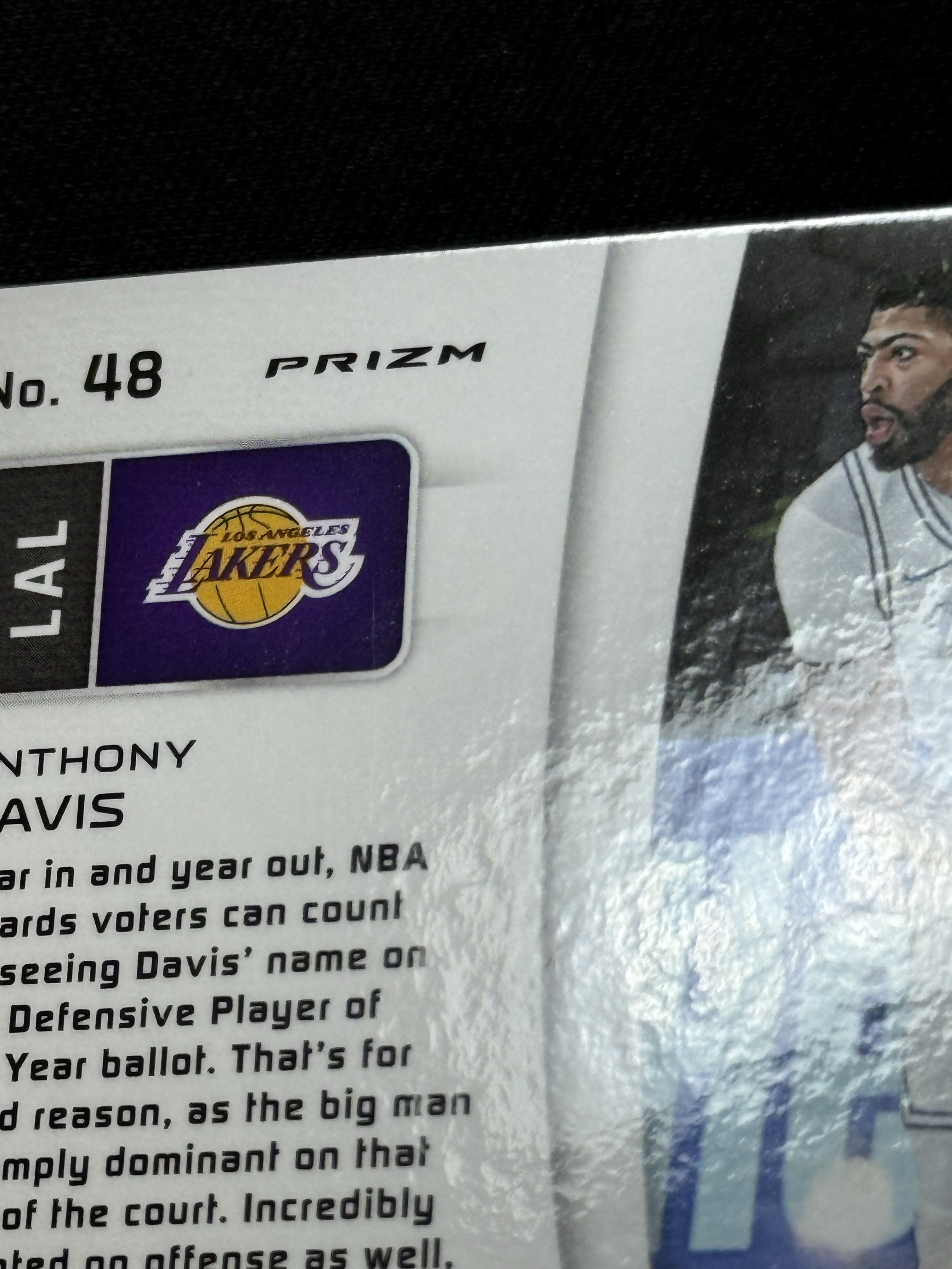 2020-21 Panini Spectra Anthony Davis 【小贝代拍】光谱 湖人 浓眉 安东尼 戴维斯 折射 75/75编 尾编 瑕疵如图 拍前看描述 H WAITAK