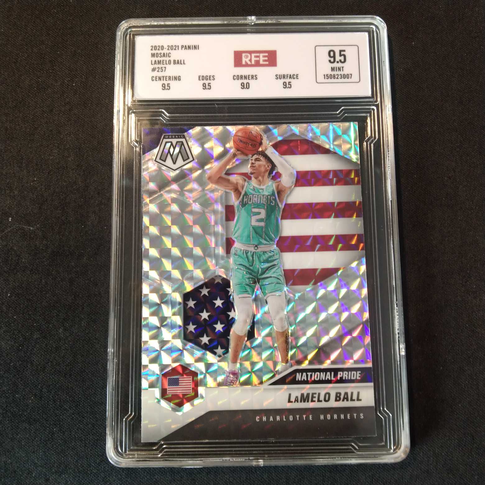 2020-21 Panini Mosaic 三球鲍尔 黄蜂 钻石折 评级卡 实卡精美超级稀有 错过后悔 投资收藏必备 (卡品如图，请看清再拍！)【詹神】