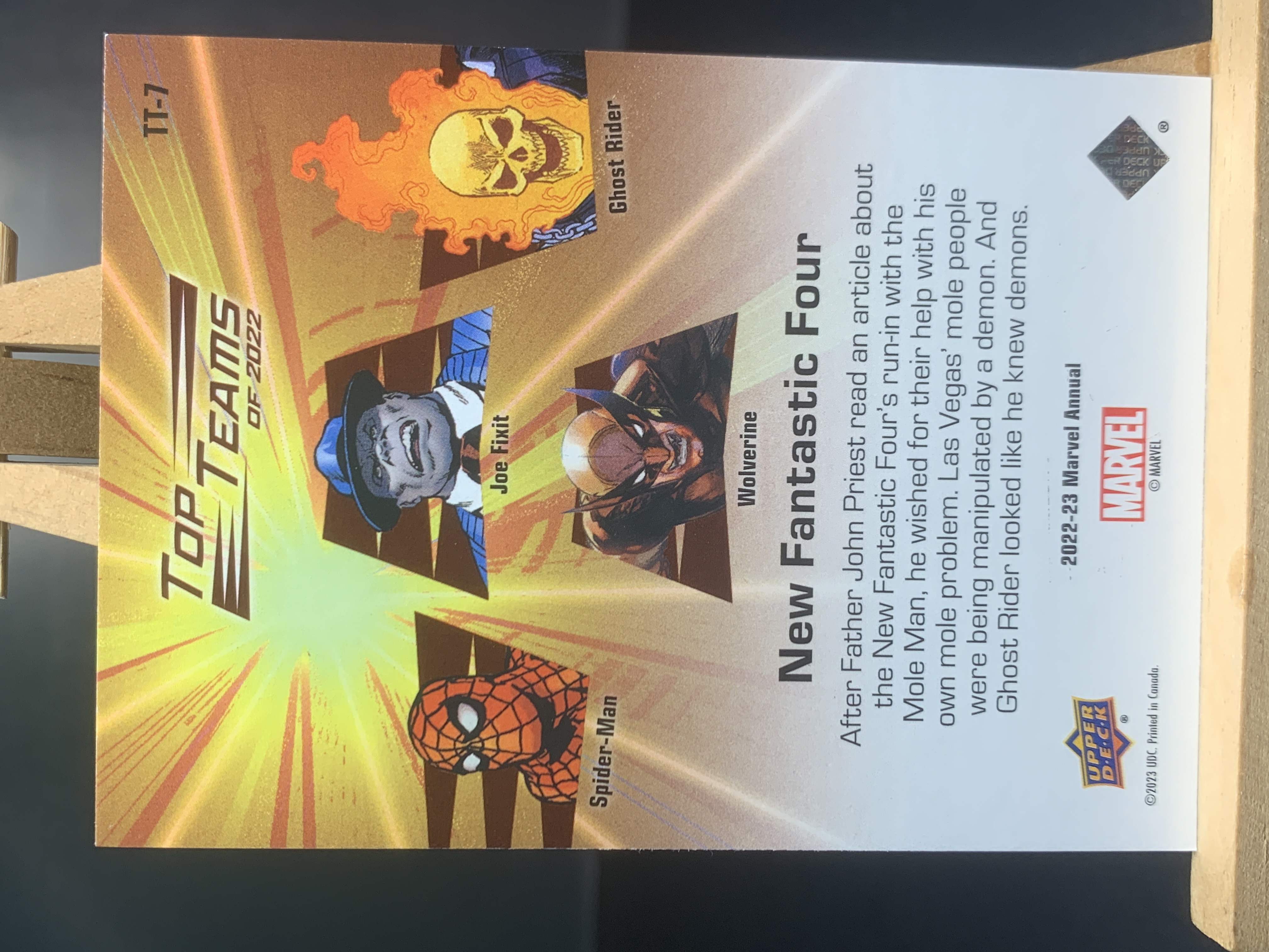 (B5) 2023 UPPER DECK 漫威 特卡 封面 TT-7 实卡好看 收藏凑套必备 卡品如图 !!!
