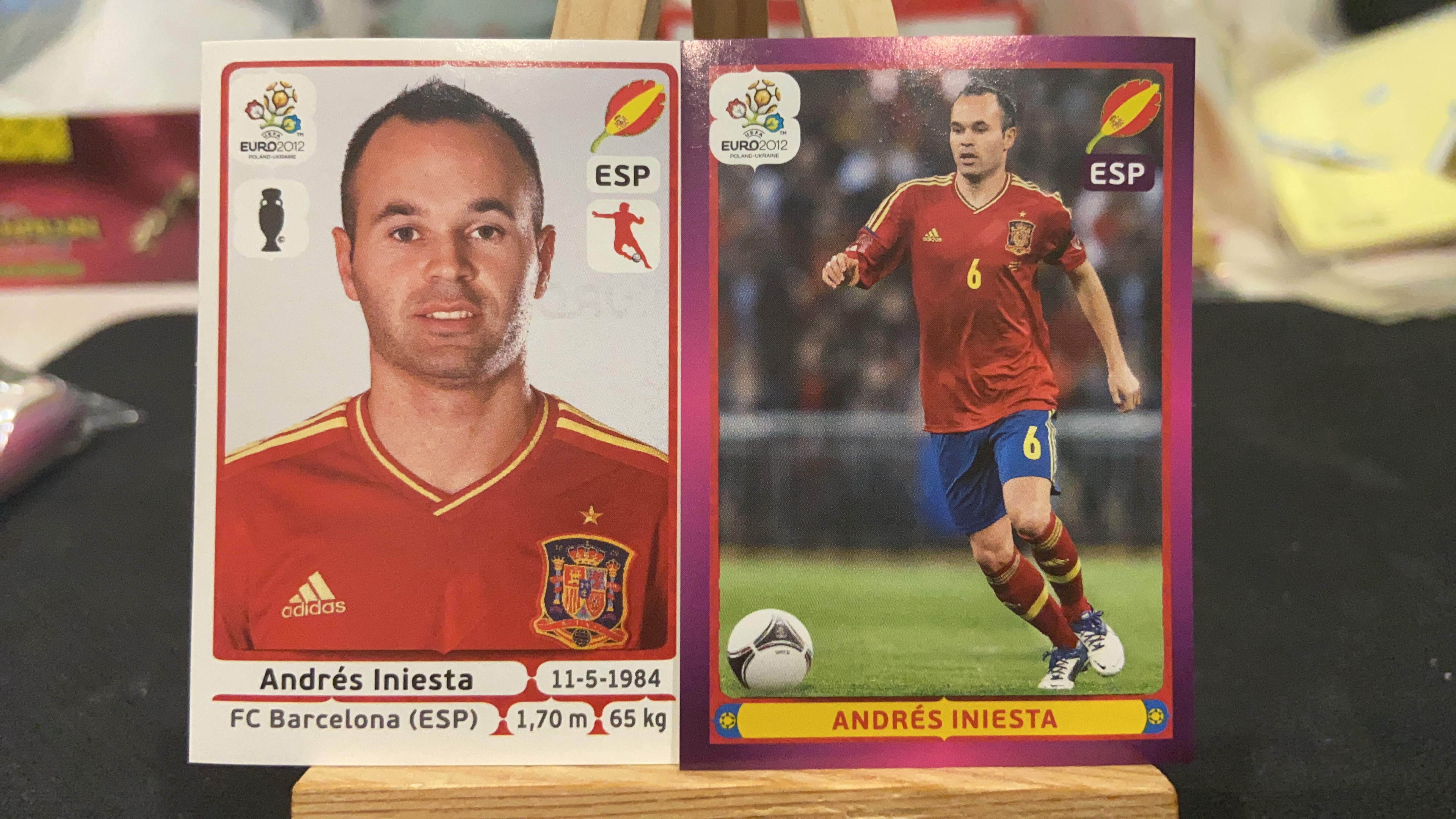 2012 Panini Euro 欧洲杯 贴纸 【不累计】 西班牙 巴萨 伊涅斯塔 大比例 凑套