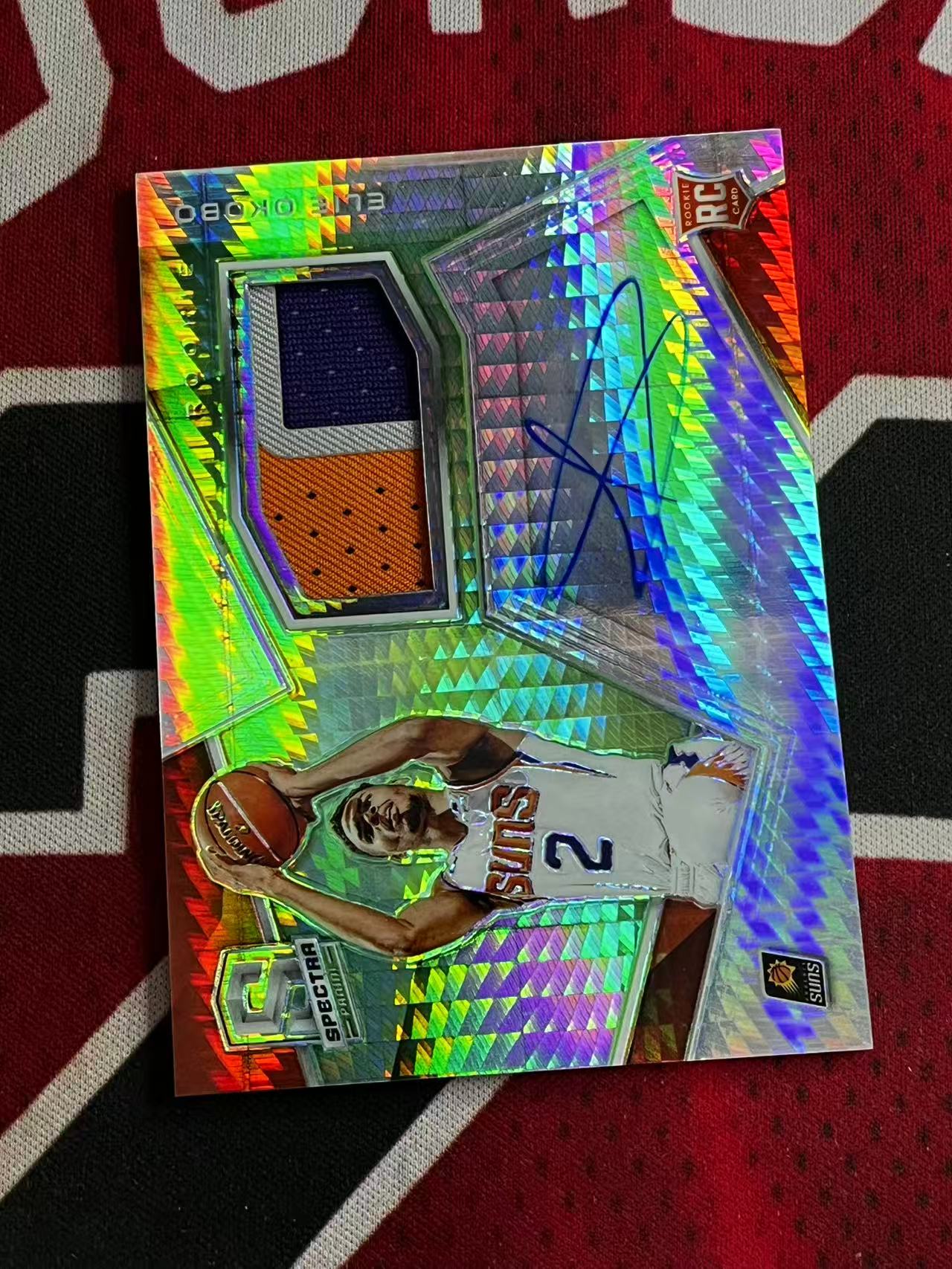 【接寄拍】2018-19 PANINI SPECTRA 光谱系列 太阳 新秀RC 埃利奥科博 49编 RPA 新秀亲穿落场三色PATCH球衣物料切割签字卡 卡签 HYPER折 折射【烂臭嘴拍卖】