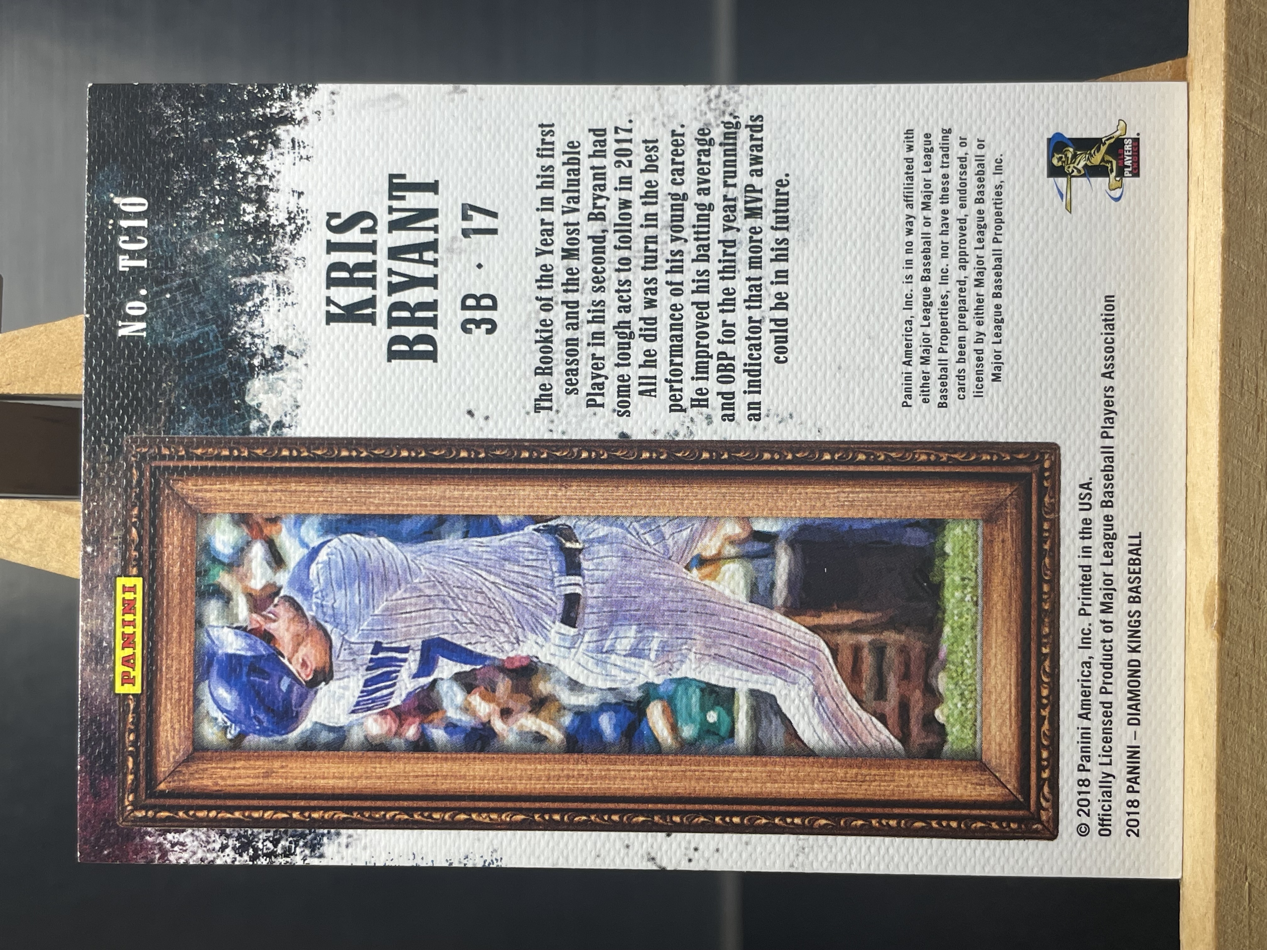 (C3) 2018 PANINI 棒球 油画 克里斯 布莱恩特 实卡好看 收藏凑套必备 卡品如图 !!!