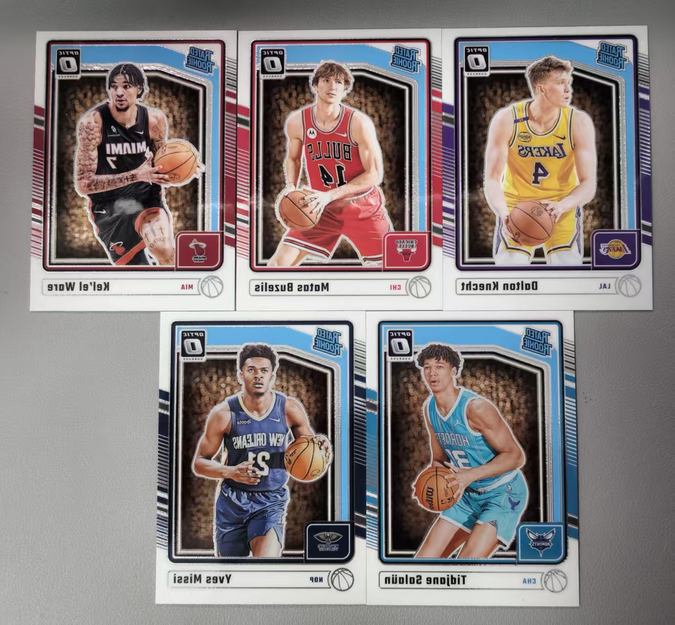 【阿泽代卖】2024-25 Panini Optic Op 新秀 RC 克内克特 布泽里斯 韦尔 萨隆 米西 等 5张新秀lot 选图巨帅 卡品如图 介意勿拍-tall