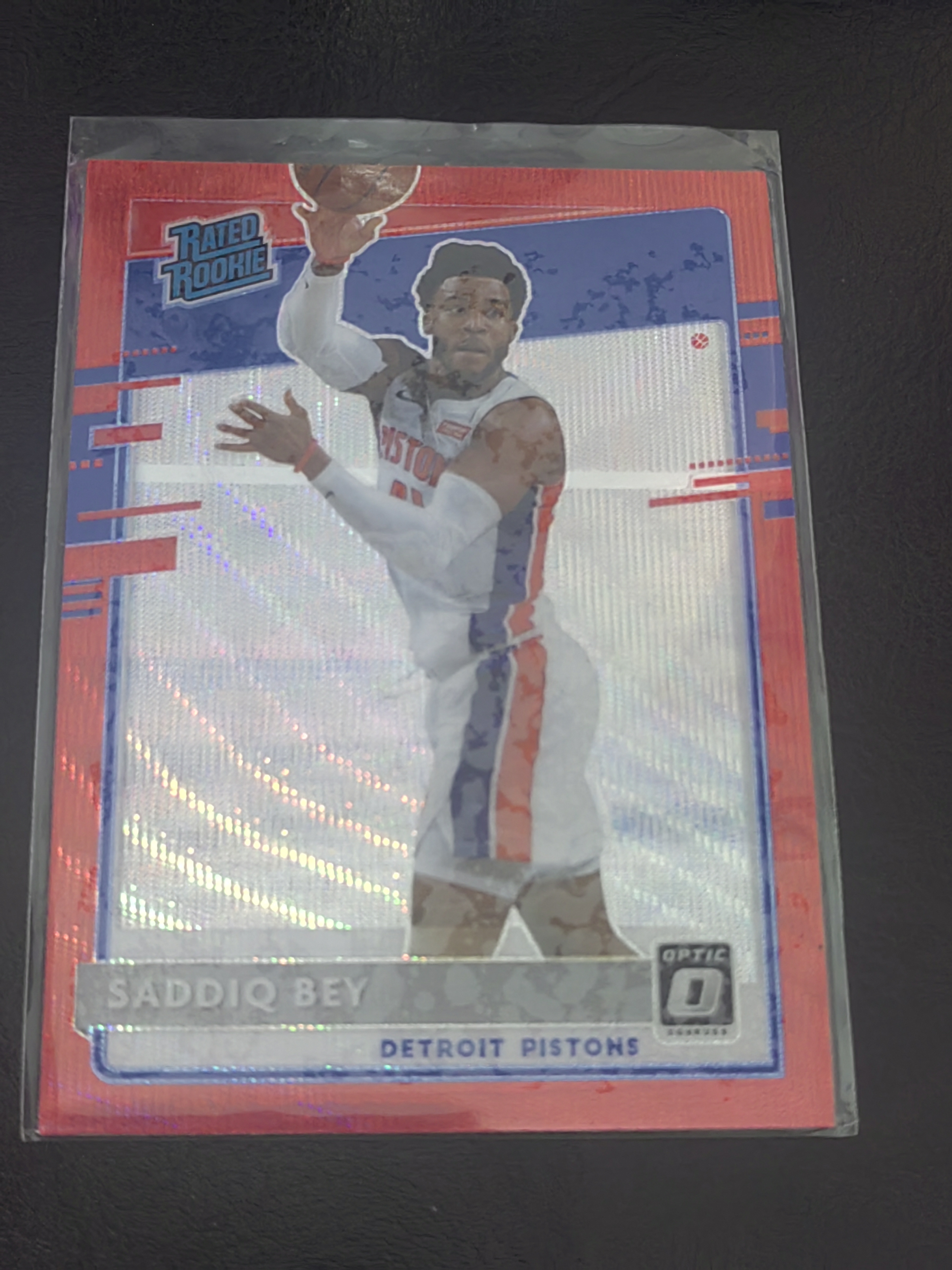 2020-21 Panini OPTIC Saddiq Bey RC OP 萨迪克·贝 银折 新秀 特卡 活塞 老鹰 奇才 篮 白边白角 不保卡品 卡品如图