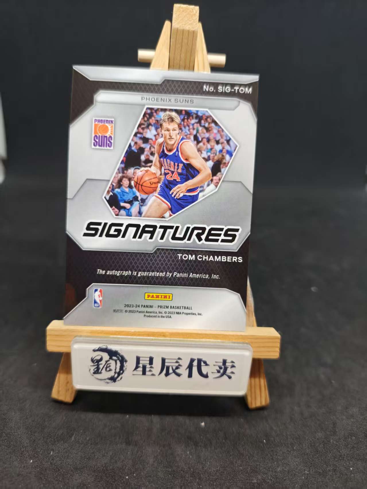 2023-24 Panini Prizm Tom Chambers #SIG-TOM 太阳 汤姆 钱伯斯 名宿 PZ 签字 516蓝猫