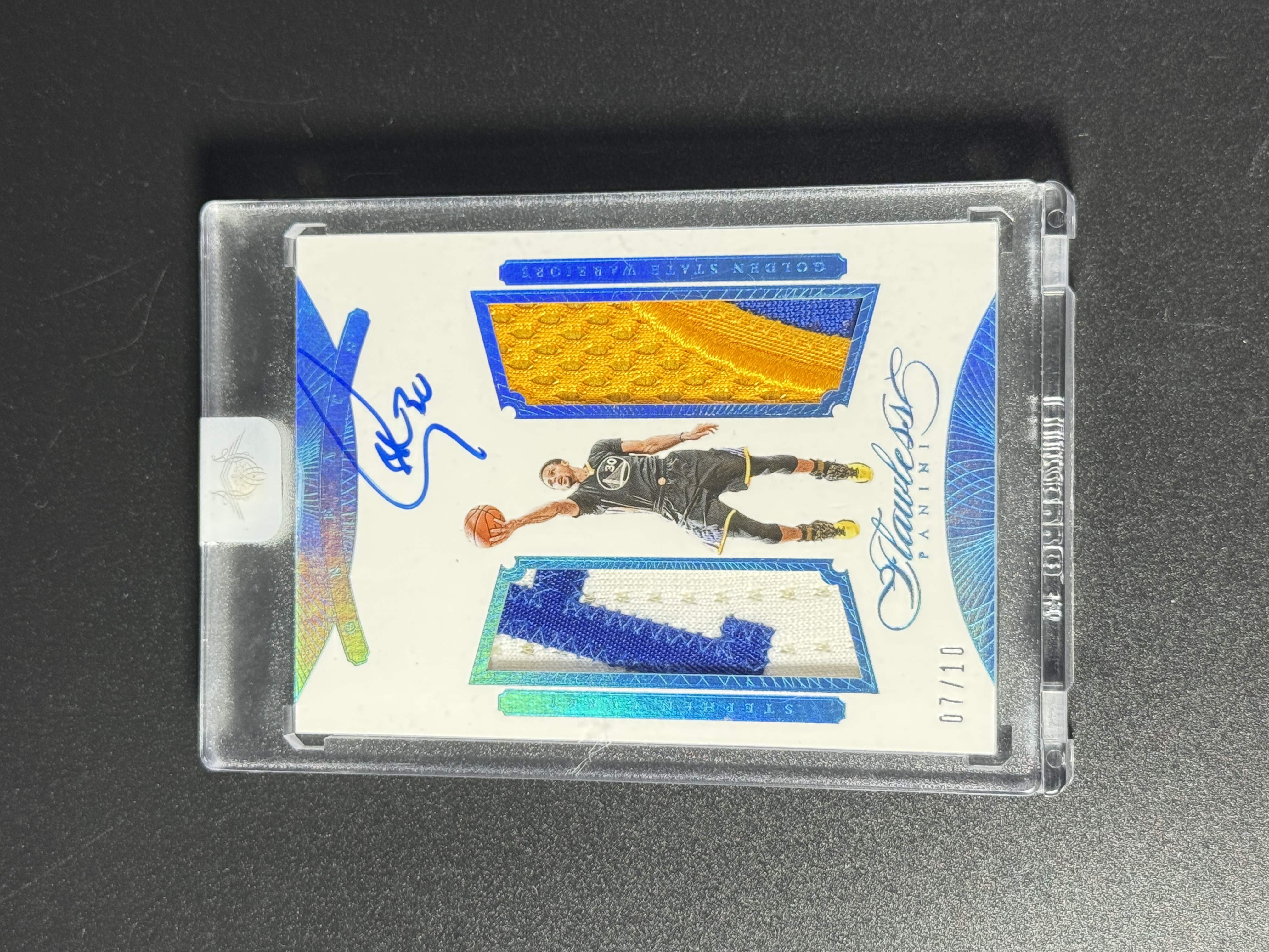 【喷子拍卖】2015-16 panini flawless Stephen Curry 手提 金州勇士 斯蒂芬 库里 双窗 patch 签字 10编 湖水蓝闪 卡签 大腰子 系列大hit卡 超美 GU落场 原封砖 送订制壳 jacky66
