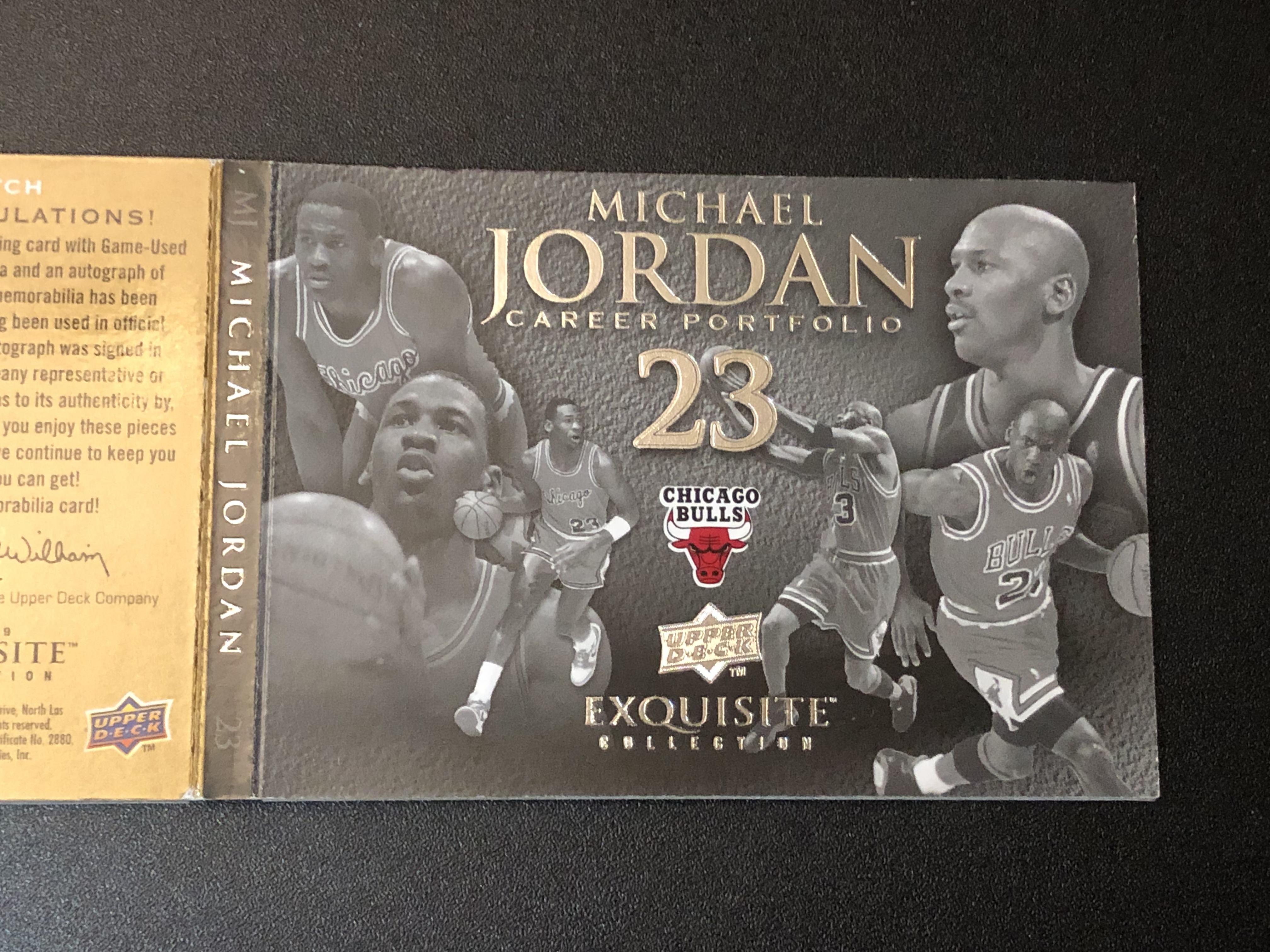 【喷子拍卖】2008-09 upper deck exquisite Michael Jordan 木盒 公牛 迈克尔 乔丹 生涯荣誉 patch 签字 小书 一编 1of1 手写编 卡签 系列hit 1号卡 顶级藏品 ACCB