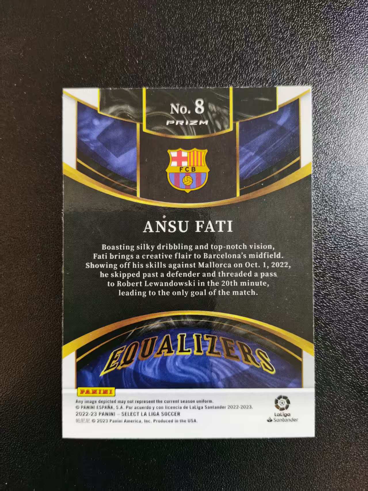 2022-23 Panini Select La Liga Ansu Fati 安苏法蒂 巴萨 均衡者 银折 收藏凑套 卡品如图 免费代拍AKJ
