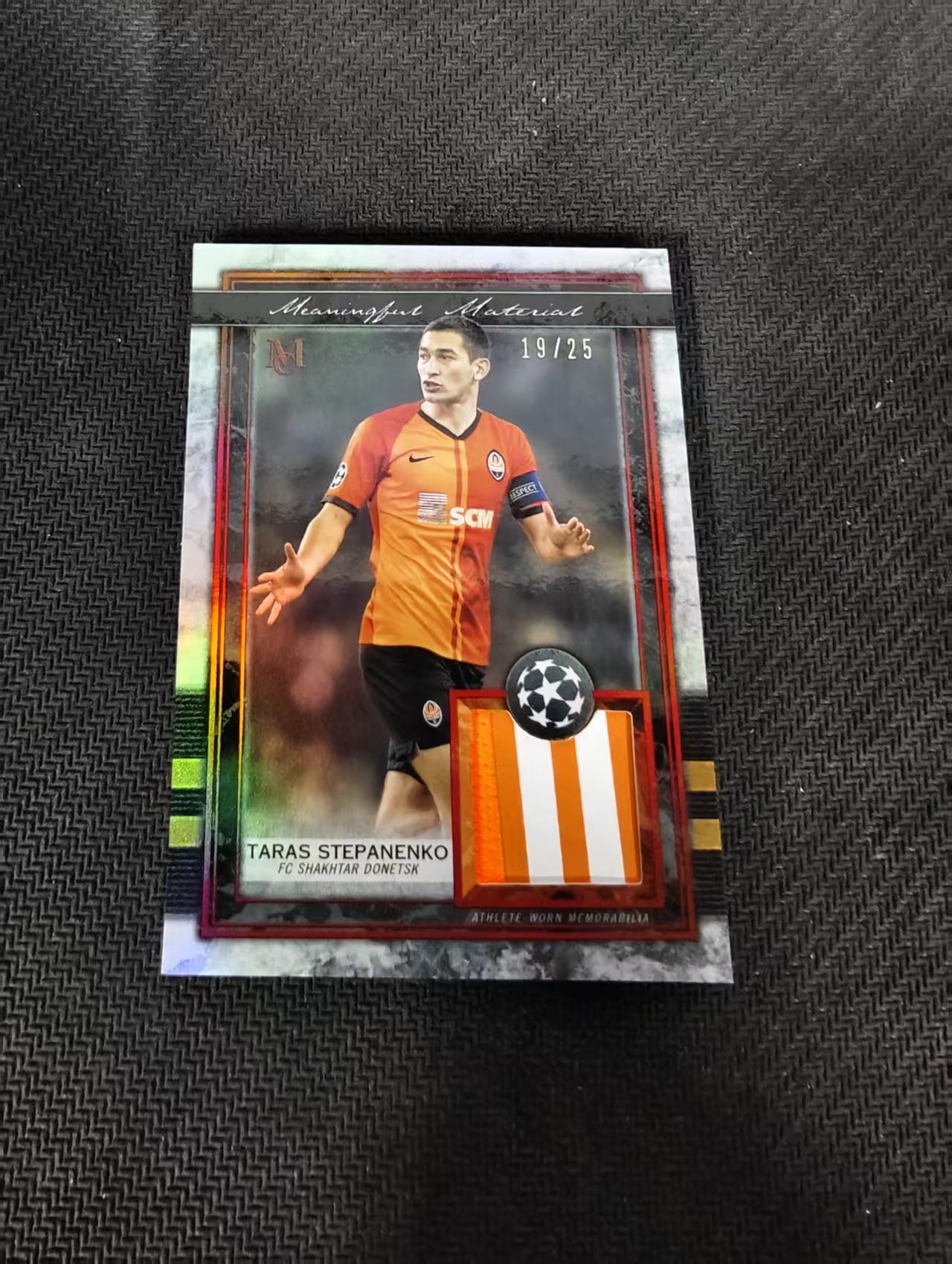 【可合并,不累计】2021 Topps Museum Taras Stepanenko 欧冠 博物馆 矿工 斯捷潘内克 25编 三色球衣 实物 瑕疵如图