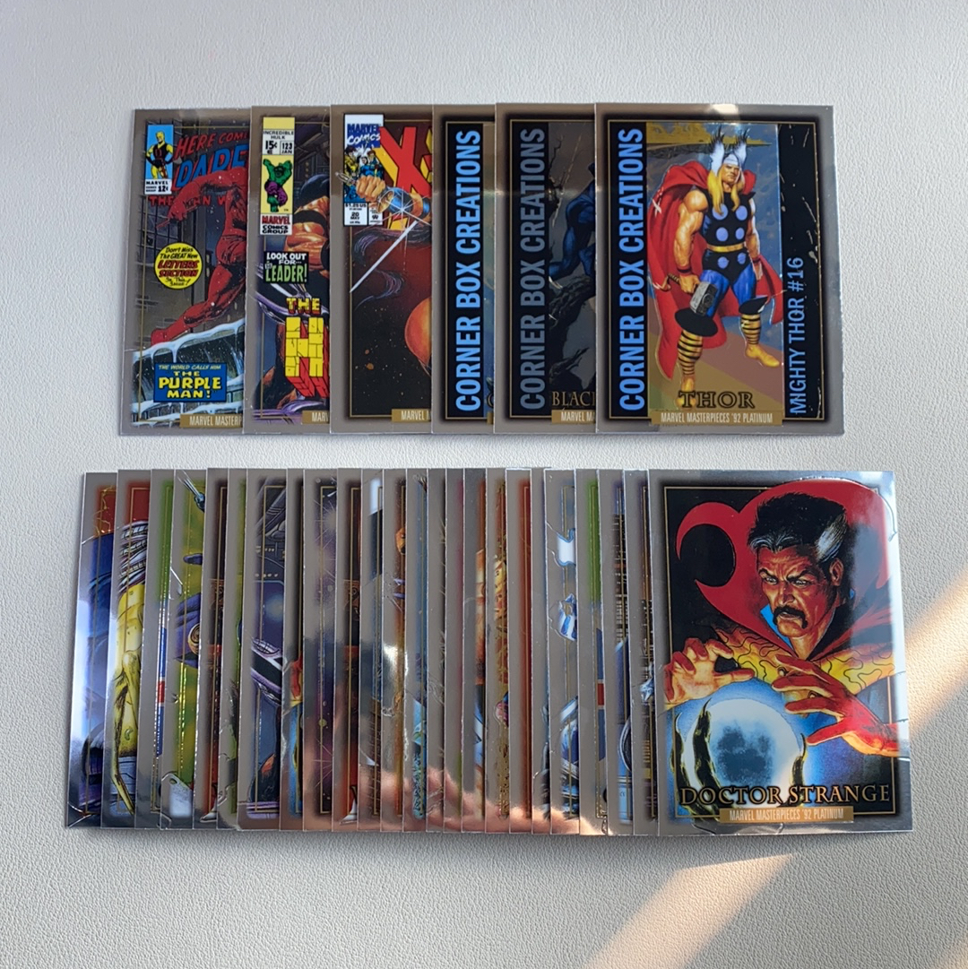 【弈卡代拍】2024 Upper Deck Marvel Masterpieces'92 Platinum 92白金复刻大师 蜘蛛侠 奇异博士 雷神 黑豹等 base 普卡 打包 品相如图 糖醋鱼