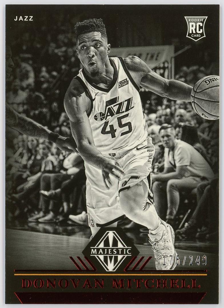 2017-18 Panini Chronicles Donovan Mitchell RC 多诺万米切尔 新秀 编年史 Majestic 249编 红平行 爵士 蜘蛛侠 卡品如图 0MJ9