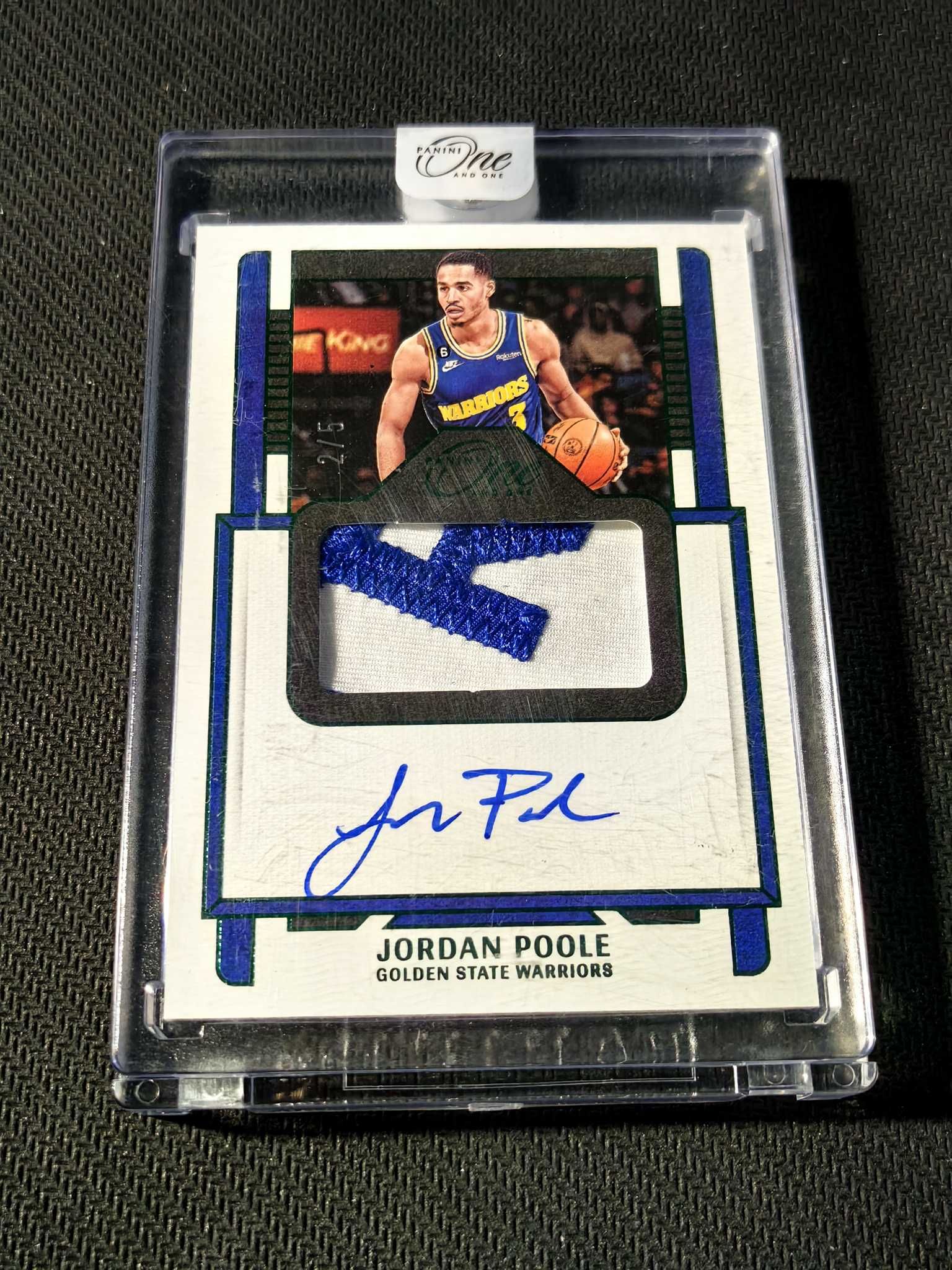 【MJ23拍卖】2022-23 One and One Jordan Poole 勇士 乔丹 普尔 签字 5编 绿宝石patch卡签 暴力gu ...