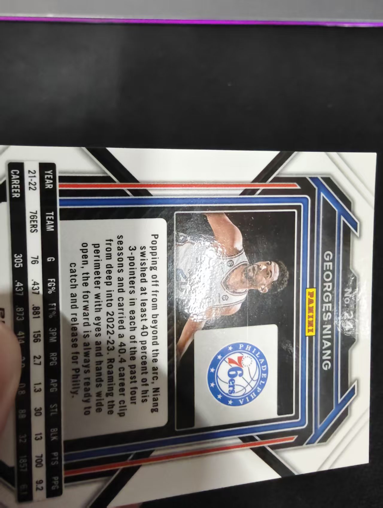 2022-23 Panini Prizm Georges Niang 乔治 尼昂 76人 MOJO折 25编 划痕 边角瑕疵