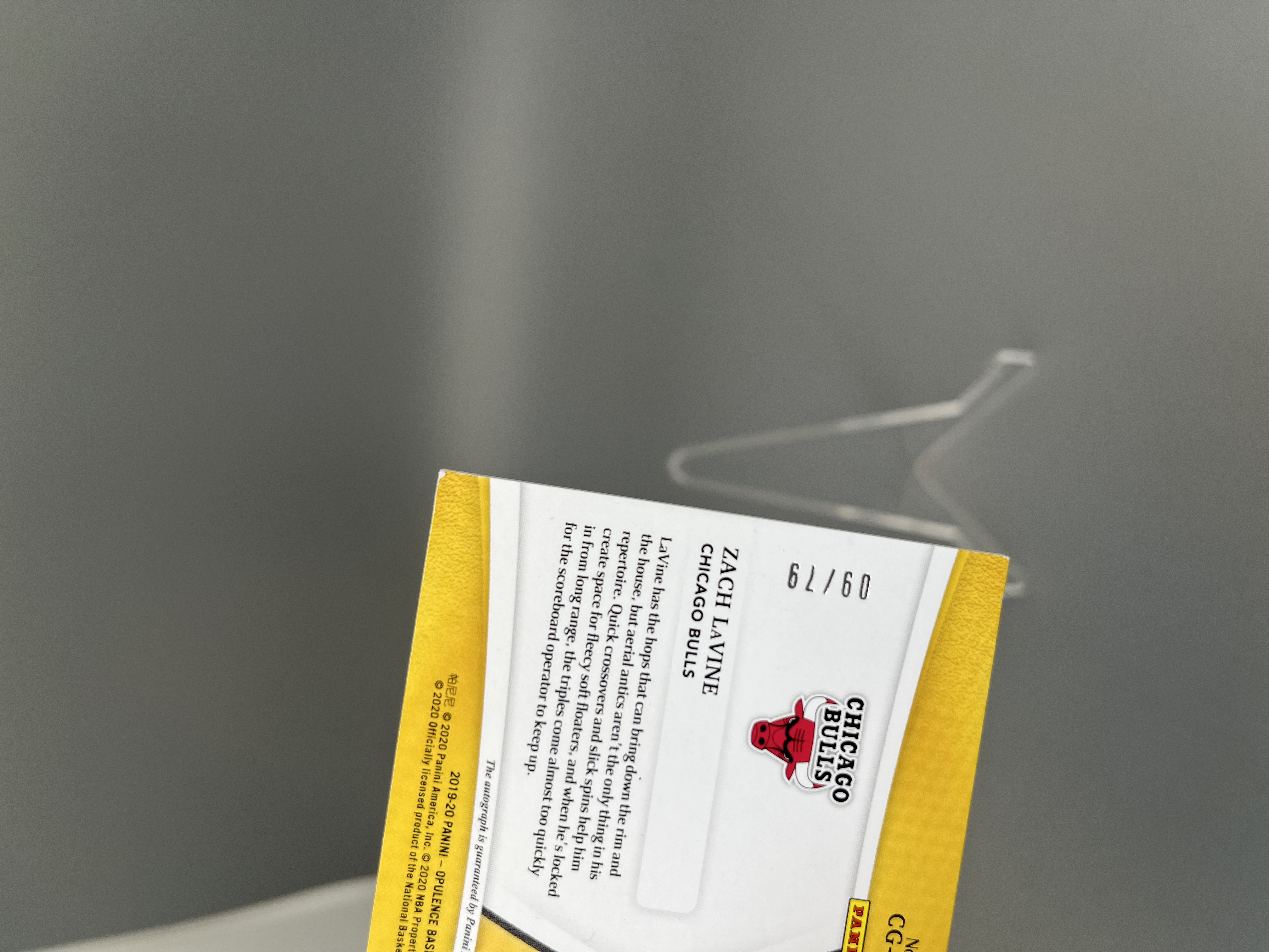 【拆吧代拍】2019-20 Panini Opulence Zach LaVine 扎克拉文 公牛选图 金书系列 79编 签字 卡签 轻印 卡品瑕疵如图 阿顺1120