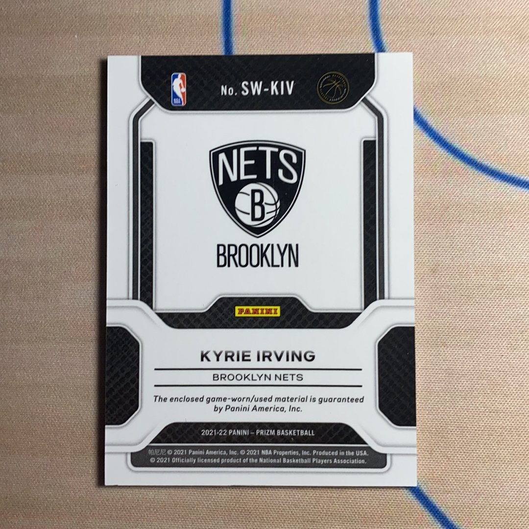 2021-22 Panini Prizm Kyrie Irving 欧文 欧神仙 Sensational Swatches 落场球衣切割割 篮网选图 卡品如图 凑套必备