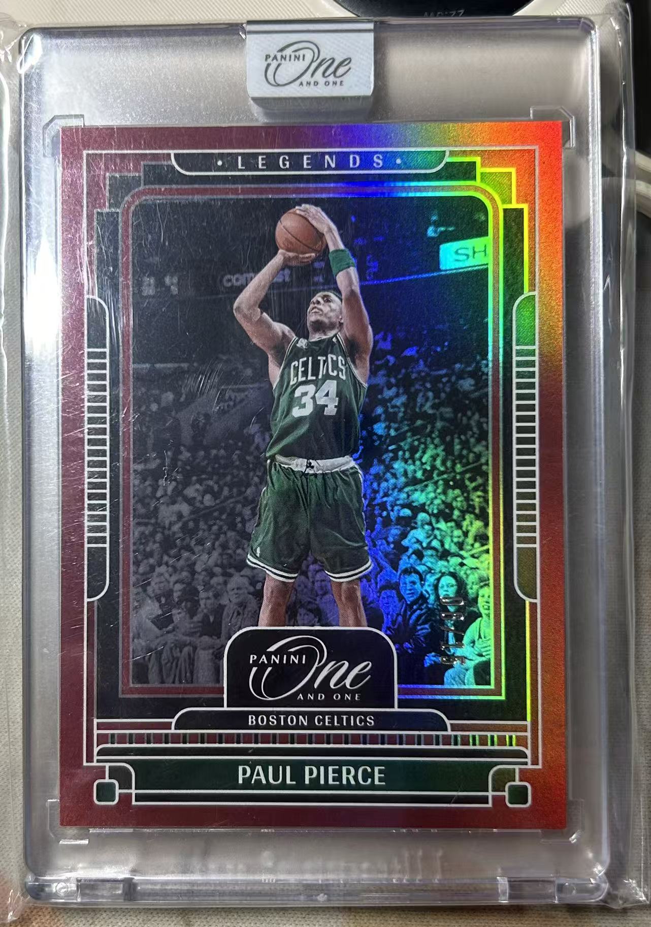 2024-25 Panini One and One Paul Pierce 保罗 皮尔斯 oao 15编 红折 凯尔特人 原封砖 真理 收藏必备 卡品如图