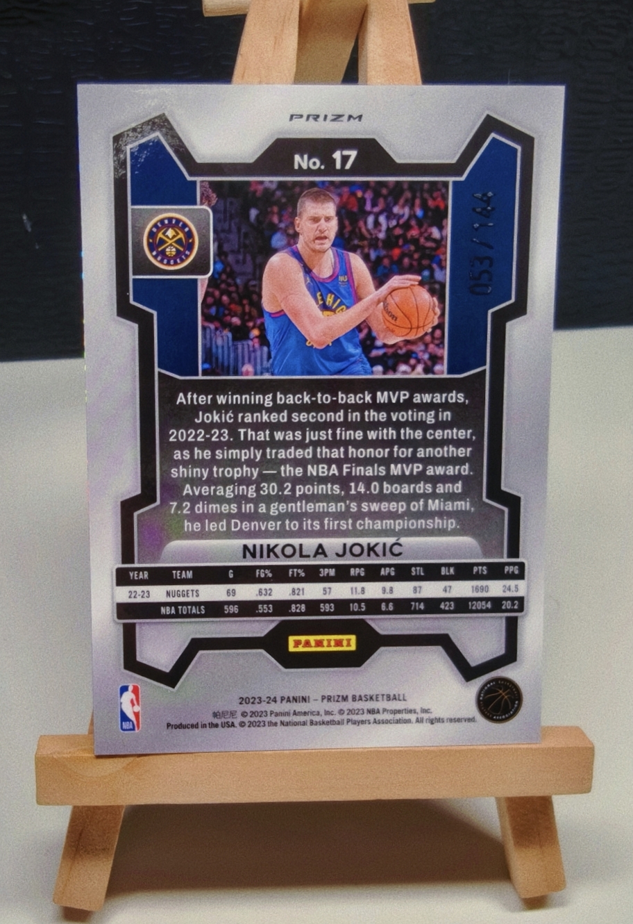 2023-24 Panini Prizm Ochai Agbaji PRIZM 补偿包 限量 约基奇 掘金 144编 蓝泡泡折 卡品如图 卡品如图 可评 psa bgs