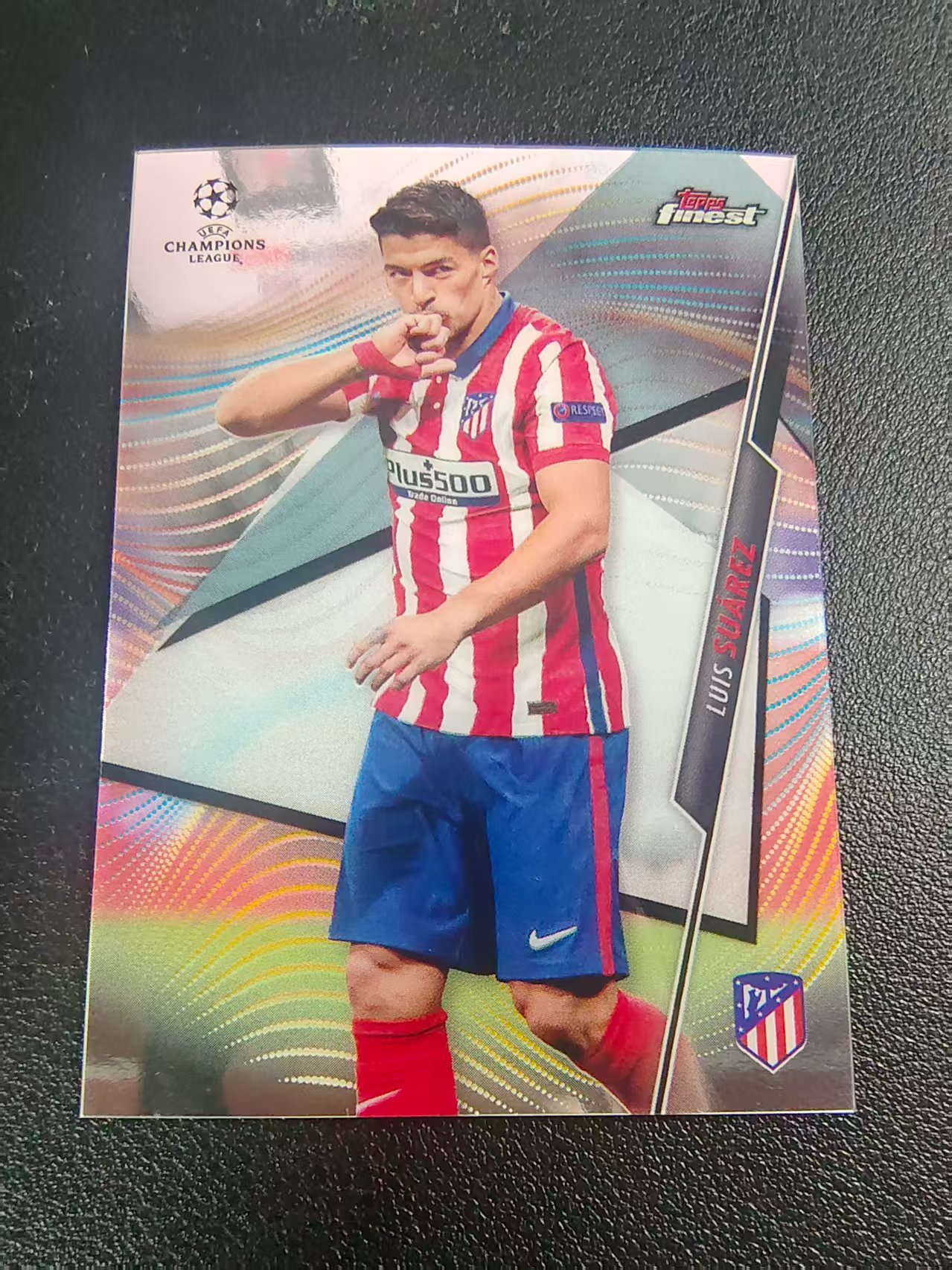 【可合并，不累计】2021 Topps Finest Luis Suárez 欧冠 马竞 马德里竞技 苏亚雷斯 划痕 边角瑕疵 #59