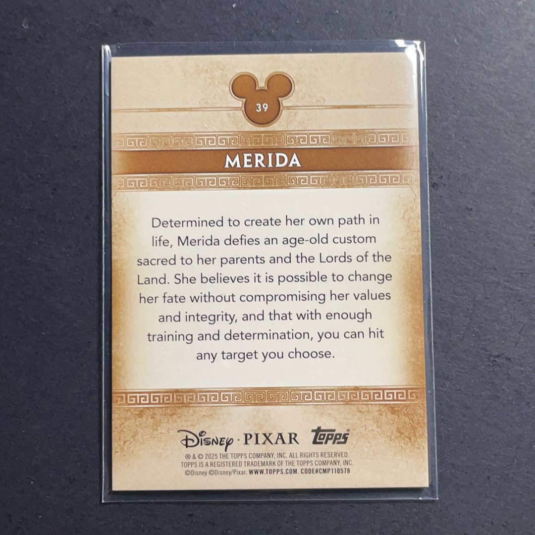2024 Topps Disney 迪士尼MInt 梅利达公主 勇敢传说 铜级别银折base序号39 2025 Topps Chrome Disney 迪士尼Mint系列