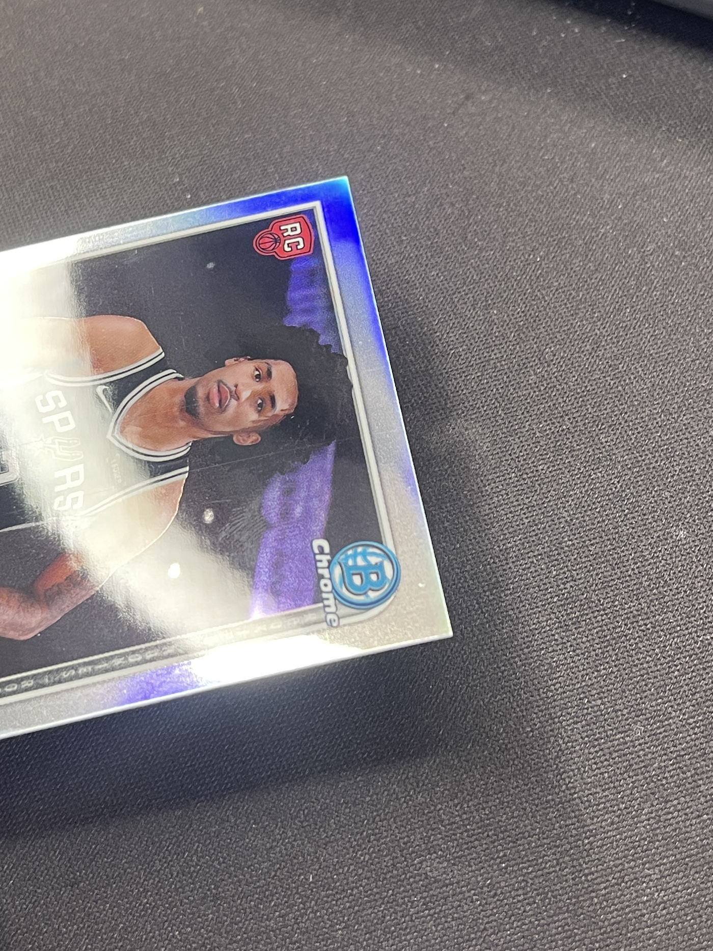 2025-26 Topps Bowman Chrome Dylan Harper RC BM 马刺 榜眼 新秀 迪兰 迪伦 哈珀 银折 红RC标 正银折 稀有 系列博点 季后赛表现强势 细节如图