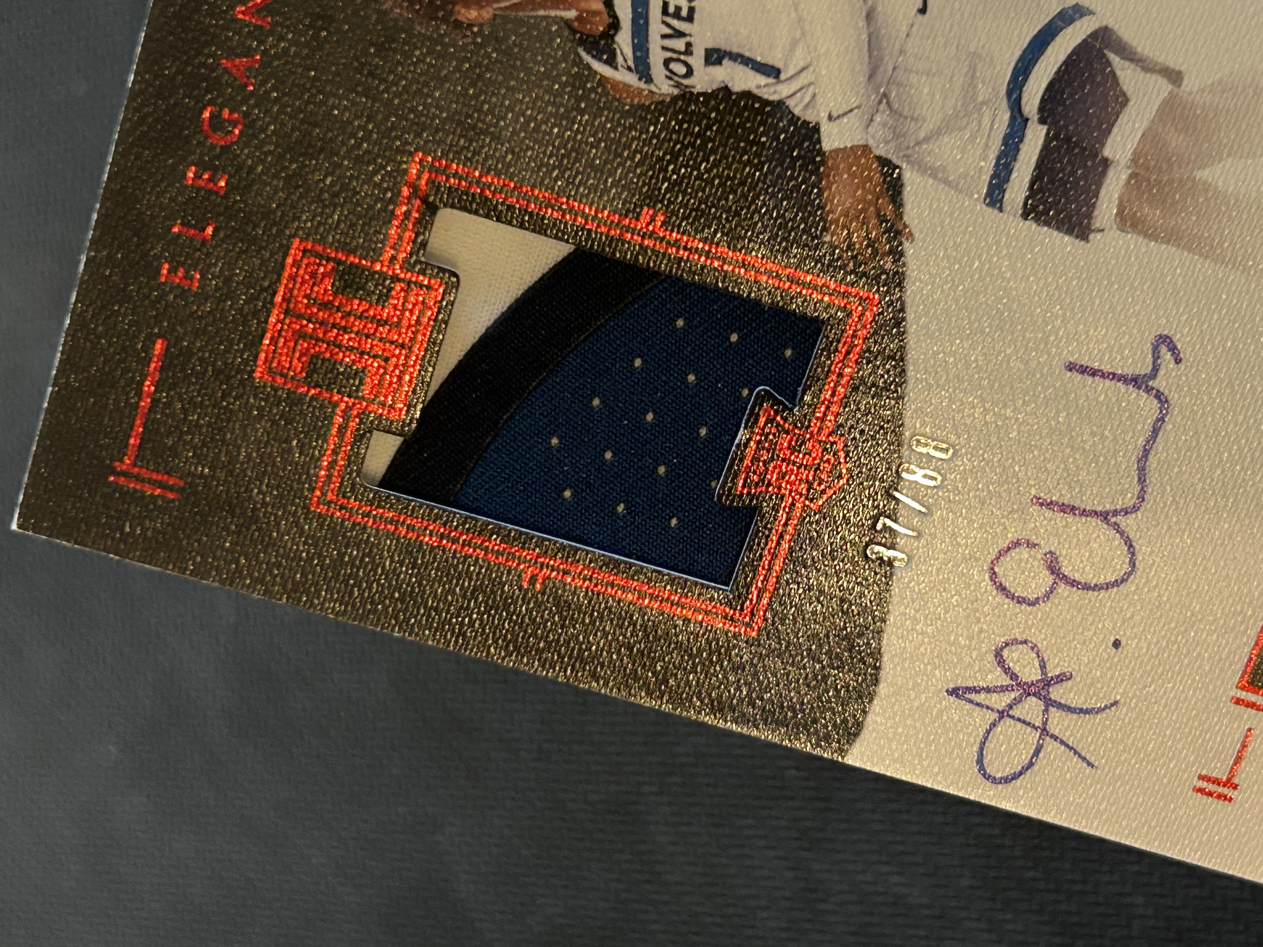 2020-21 Panini Impeccable Anthony Edwards RC 小真金 安东尼 爱德华兹 华子 森林狼 37/88编 RPA 亚版 红平行 patch 签字 卡签 卡品如图