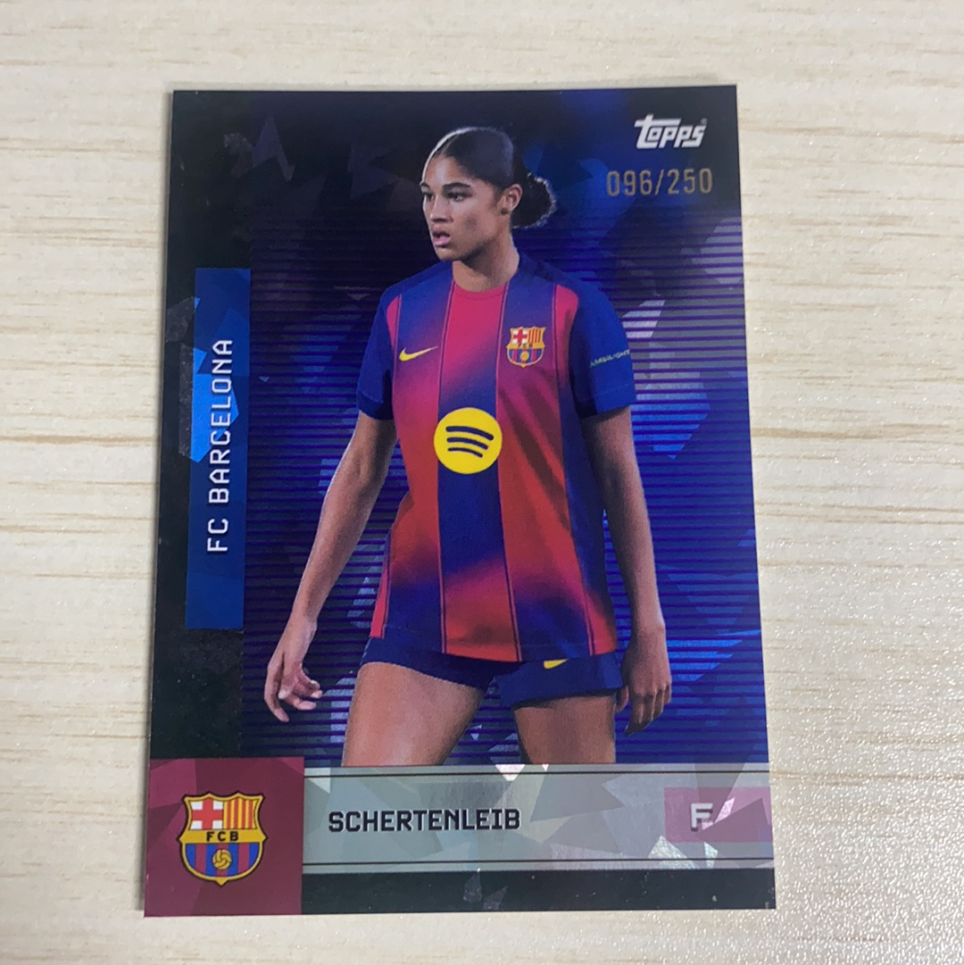 【小牛代拍】2025 Topps FC Barcelona SCHERTENLEIB R 巴萨队盒 谢尔滕莱布 巴塞罗那 250编 碎冰折 卡品如图 收藏必备(一哥)