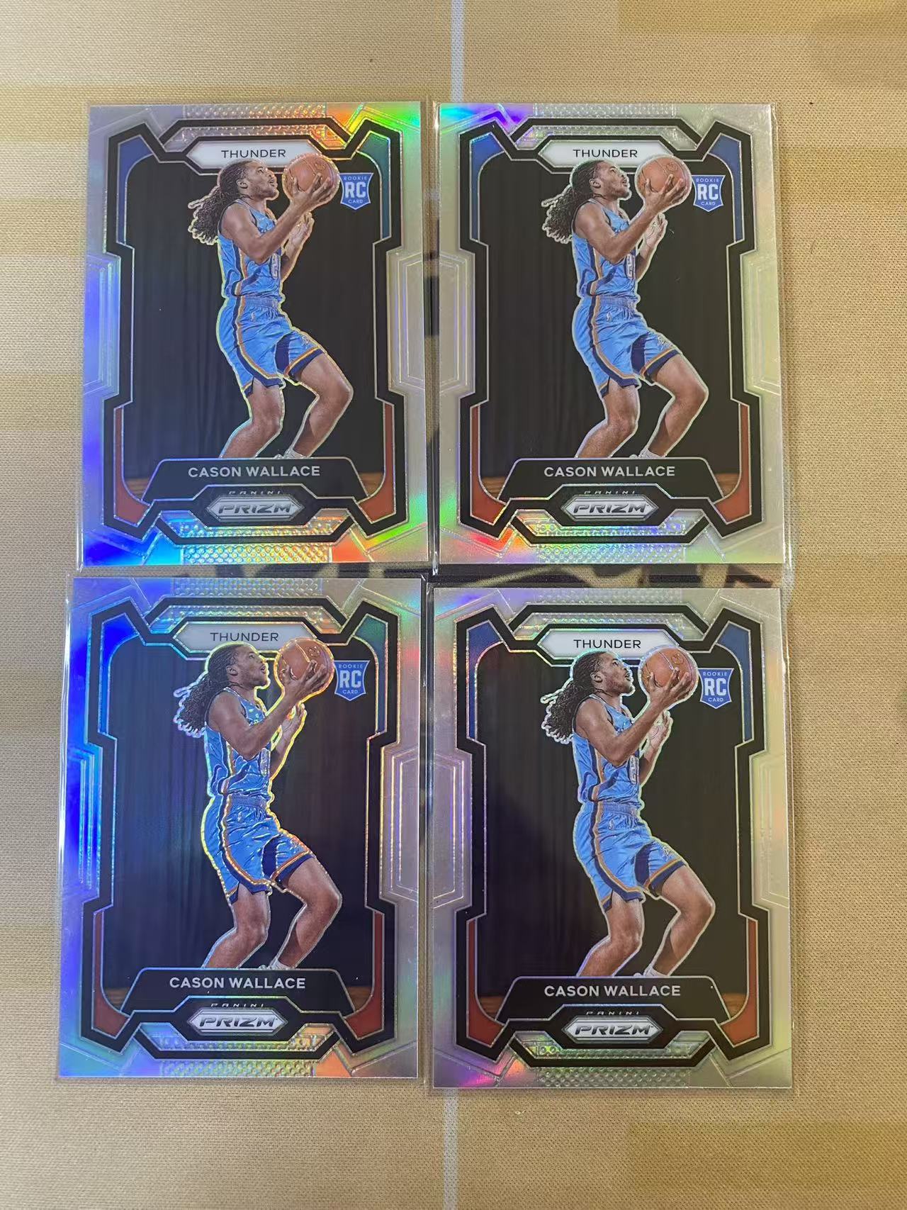 撸卡厮 Lukas 2324 prizm 雷霆 潜力新秀 卡森 华莱士 新秀 银折 普折 新秀折 4张 打包(za)