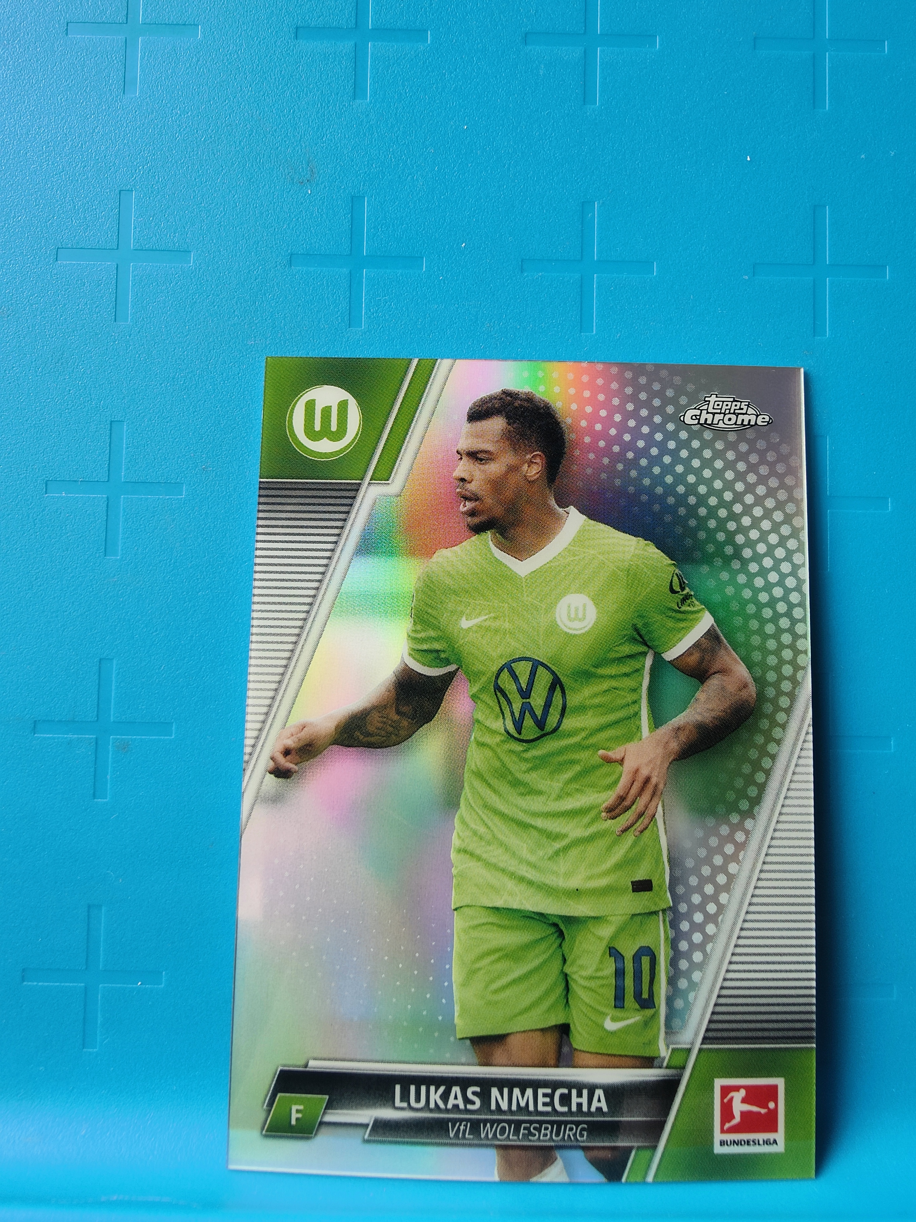 2022 Topps Chrome Lukas Nmecha 德甲  恩姆查 沃尔夫斯堡 银折 折射 卡品如图 X010K