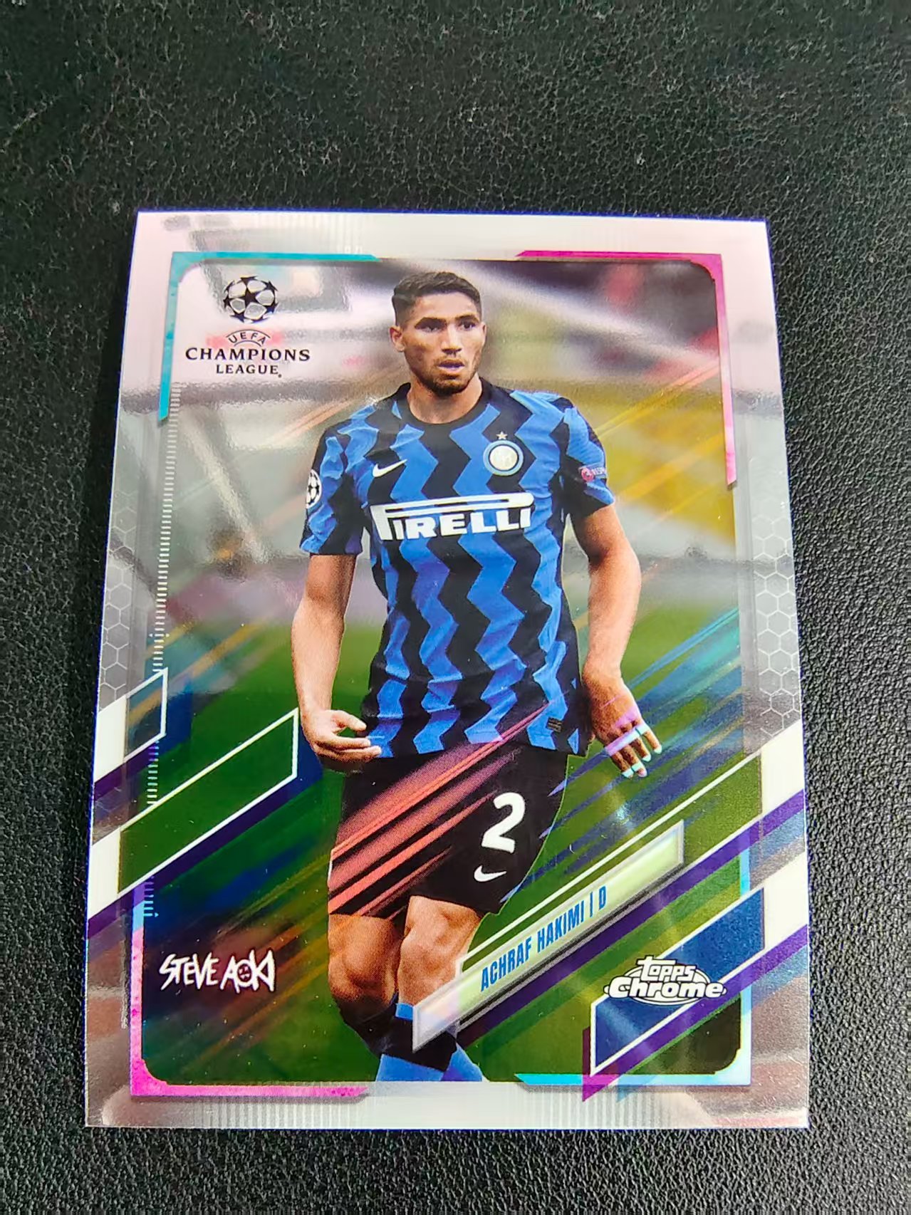【可合并，不累计】2021 TOPPS CHROME ACHRAF HAKIMI 阿什拉夫 哈基米 巴黎圣日耳曼 国际米兰 多特蒙德 摩洛哥 欧冠 划痕 边角瑕疵 @31