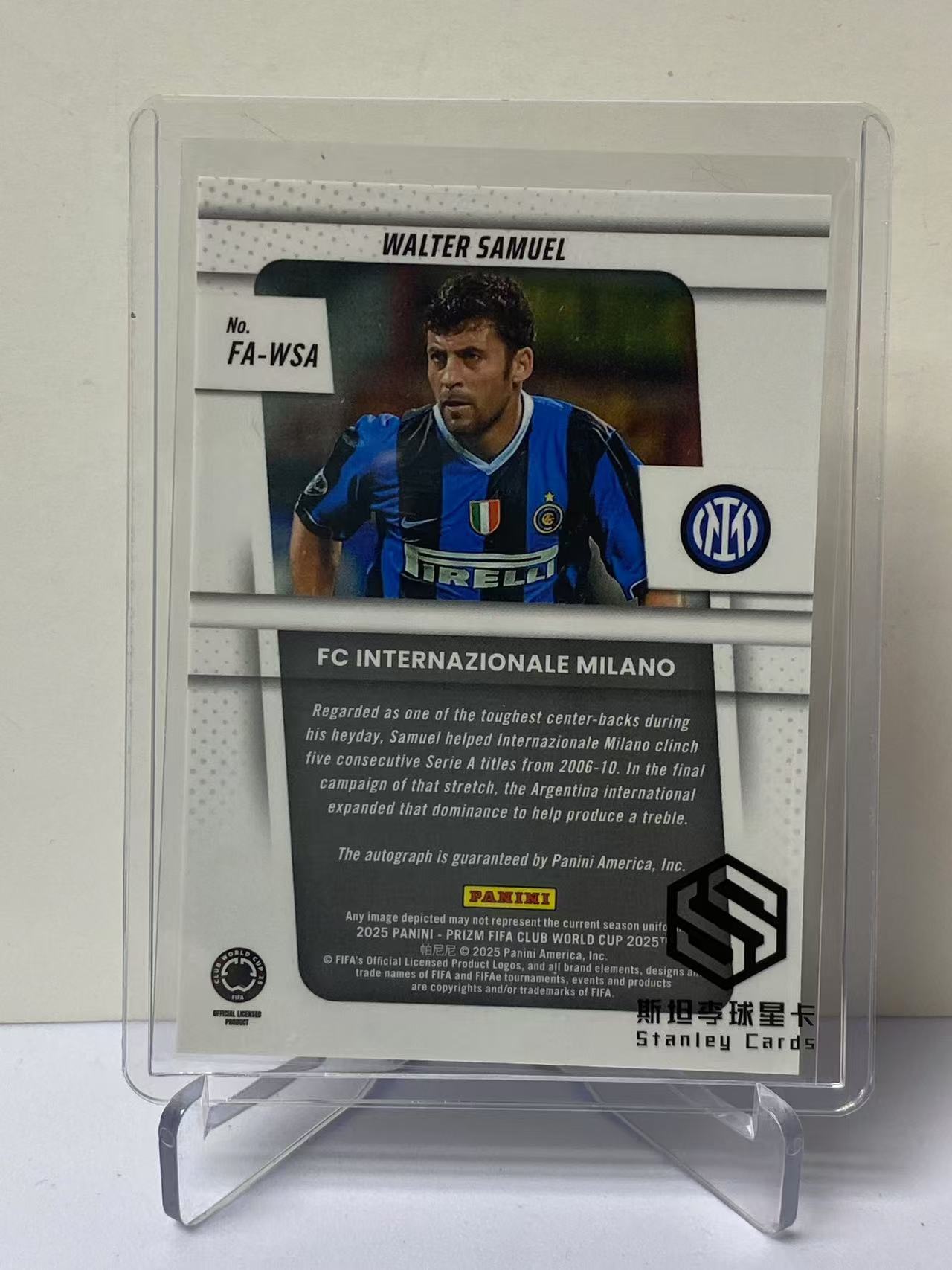 2025 Panini Prizm Walter Samuel 世俱杯PZ 萨穆埃尔 国际米兰 国米 签字 墨迹如图 收藏必备 卡品如图 9527