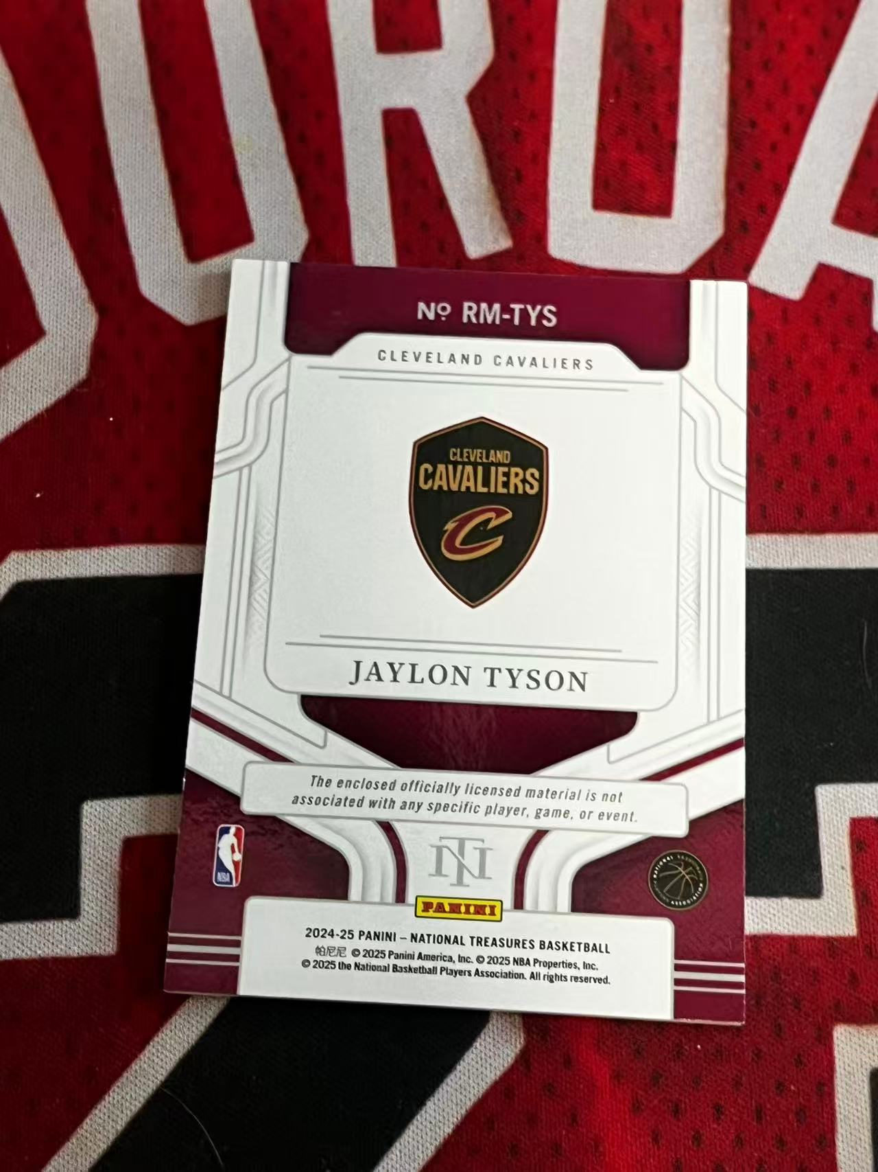 【接寄拍】2024-25 PANINI NATIONAL 国宝高端系列 骑士 新秀RC 杰隆泰森 杰伦泰森 99编 大窗新秀球衣物料切割 衣料实物卡 专收凑套必备【烂臭嘴拍卖】