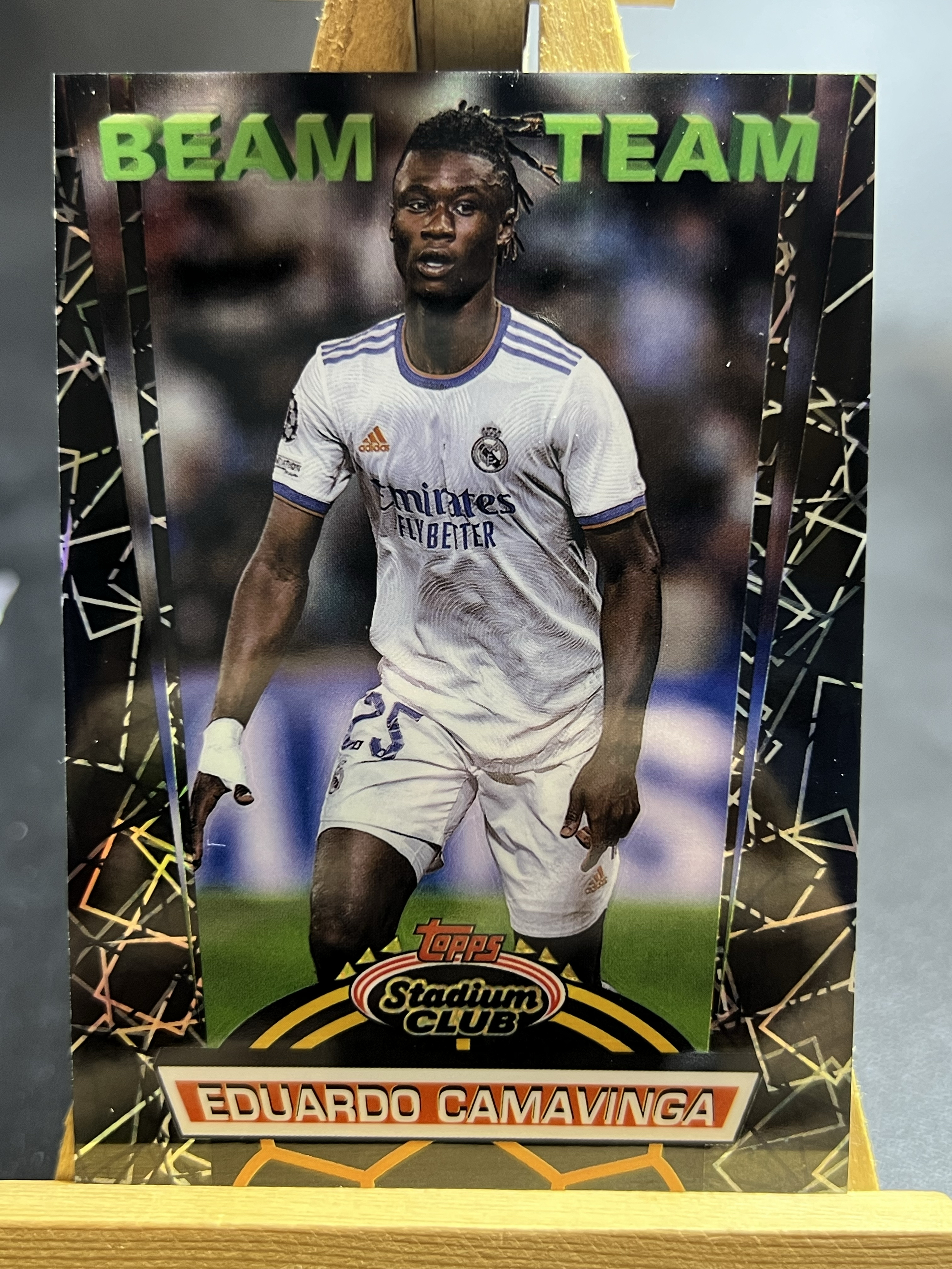 2021-22 Topps Stadium Club Chrome Eduardo Camavinga 竞技场 卡马文加 01/10编 首编 黑折 1992元年复刻 beam team 李哥 叉叉拍卖