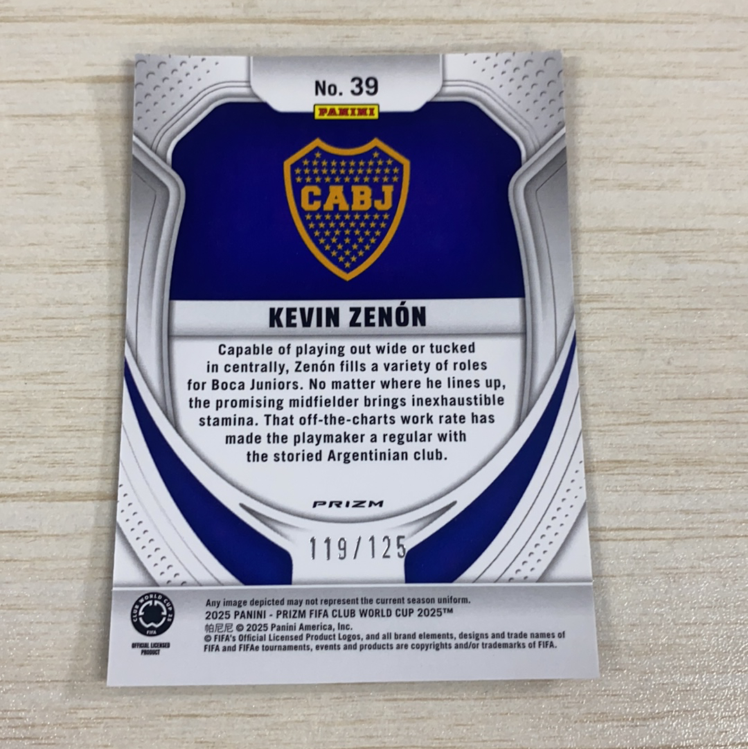 【小牛代拍】2025 Panini Prizm FIFA Club World Cup Kevin Zenon RC 凯文 塞农 新秀 博卡青年 紫折 125编 卡品如图(一哥)