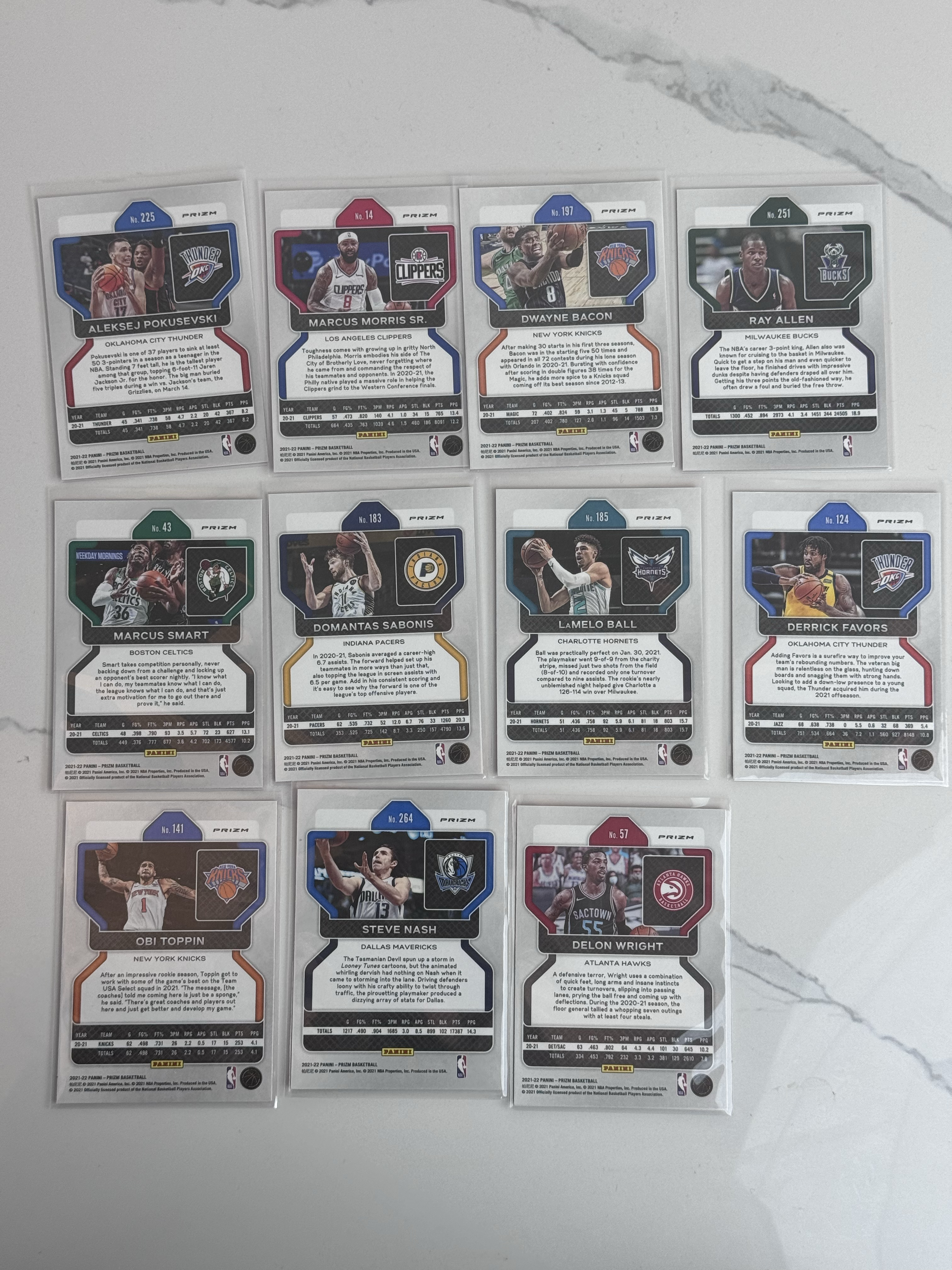 【Roseee代卖】2021-22 prizm 红波纹 折射 三球 纳什 托平 雷阿伦 萨博尼斯 等lot 易水寒2