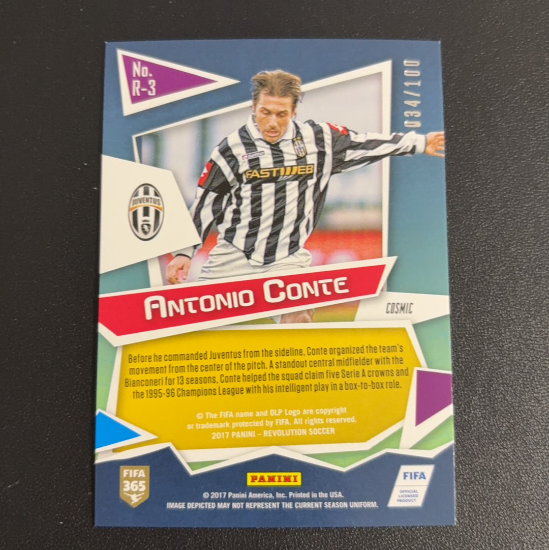 2017 PANINI REVOLUTION CONTE 孔蒂 100编 COSMIC 宇宙折 尤文图斯 切尔西 热刺 国际米兰 名帅 传奇 名宿 革命 布冯 c罗 梅西 罗纳尔多 齐达内