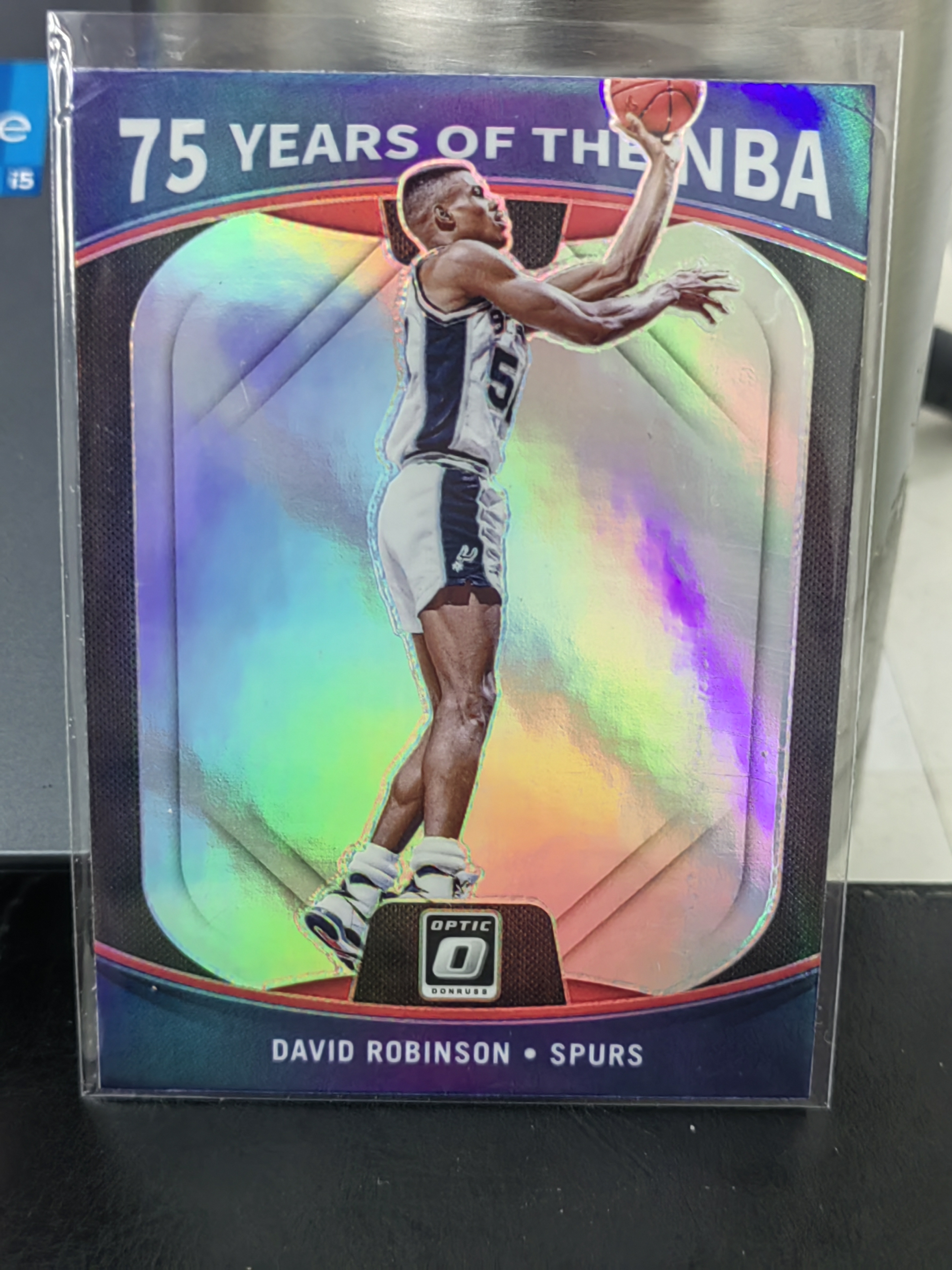 2021-22 Panini OPTIC David Robinson OP 银折 大卫罗宾逊 马刺 NBA 75周年 篮 白边白角 不保卡品 卡品如图