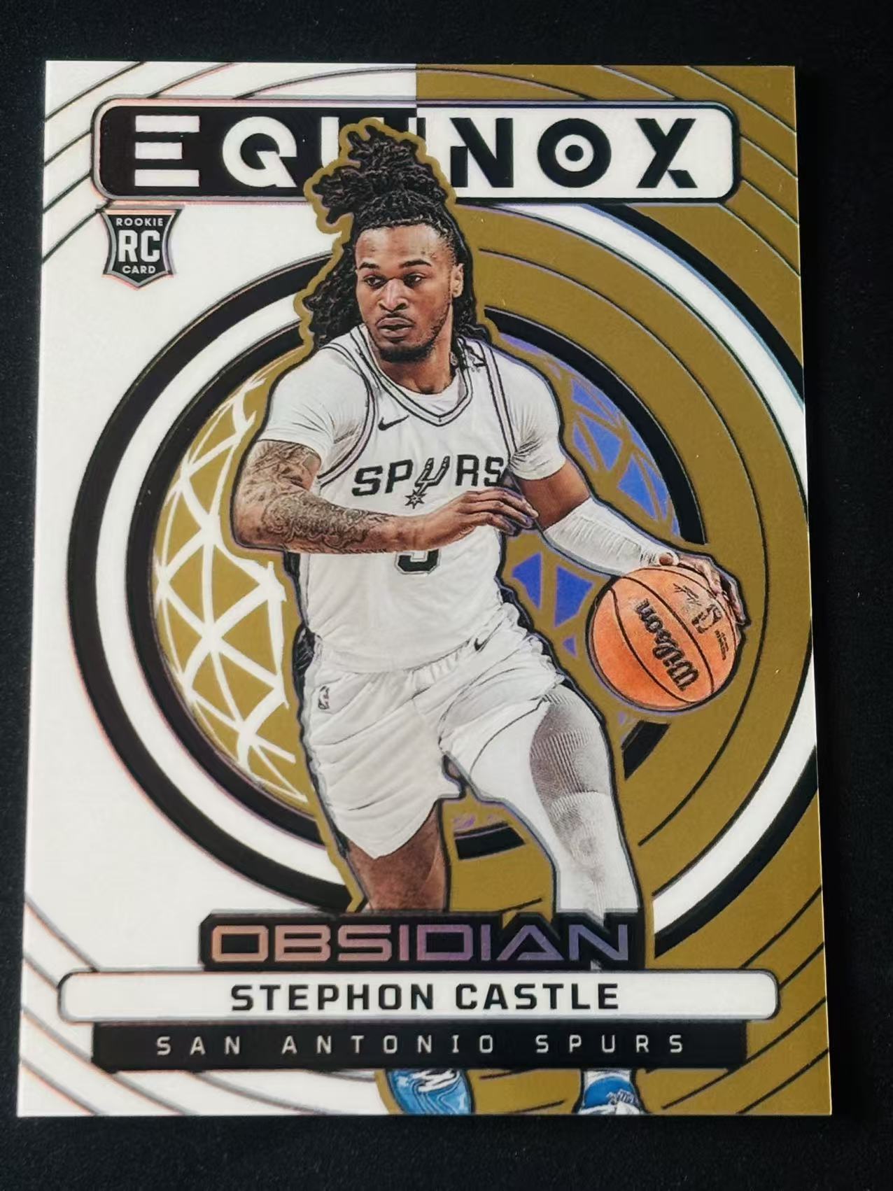 2024-25 Panini Obsidian Stephon Castle RC 黑曜石 马刺 新秀 斯蒂芬 卡斯尔 60编 EQUINOX 铜折 特卡 不累计