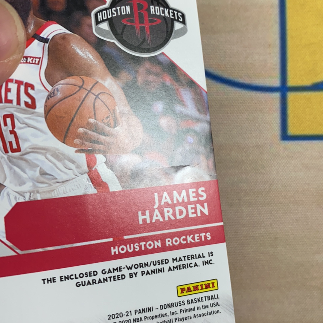 2020-21 Panini Donruss James Harden 杜蕾斯 火箭 詹姆斯 哈登 球衣物料切割 卡品如图 凑套必备
