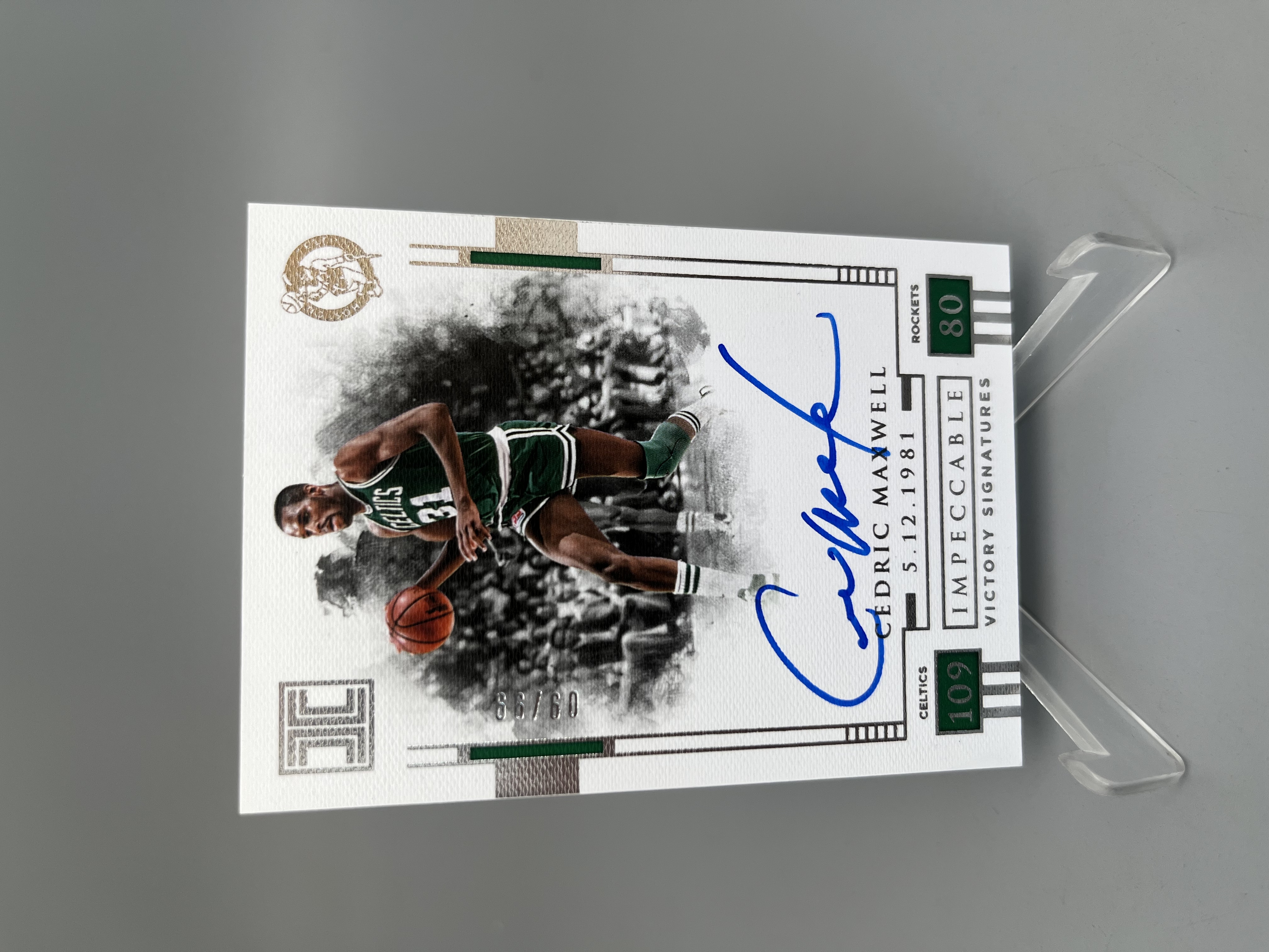 【拆吧代拍】2017-18 Panini Impeccable Cedric Maxwell 塞德里克·马克斯维尔 凯尔特人 签字 卡签 胜利签 Victory 99编 实卡好看 阿顺1120