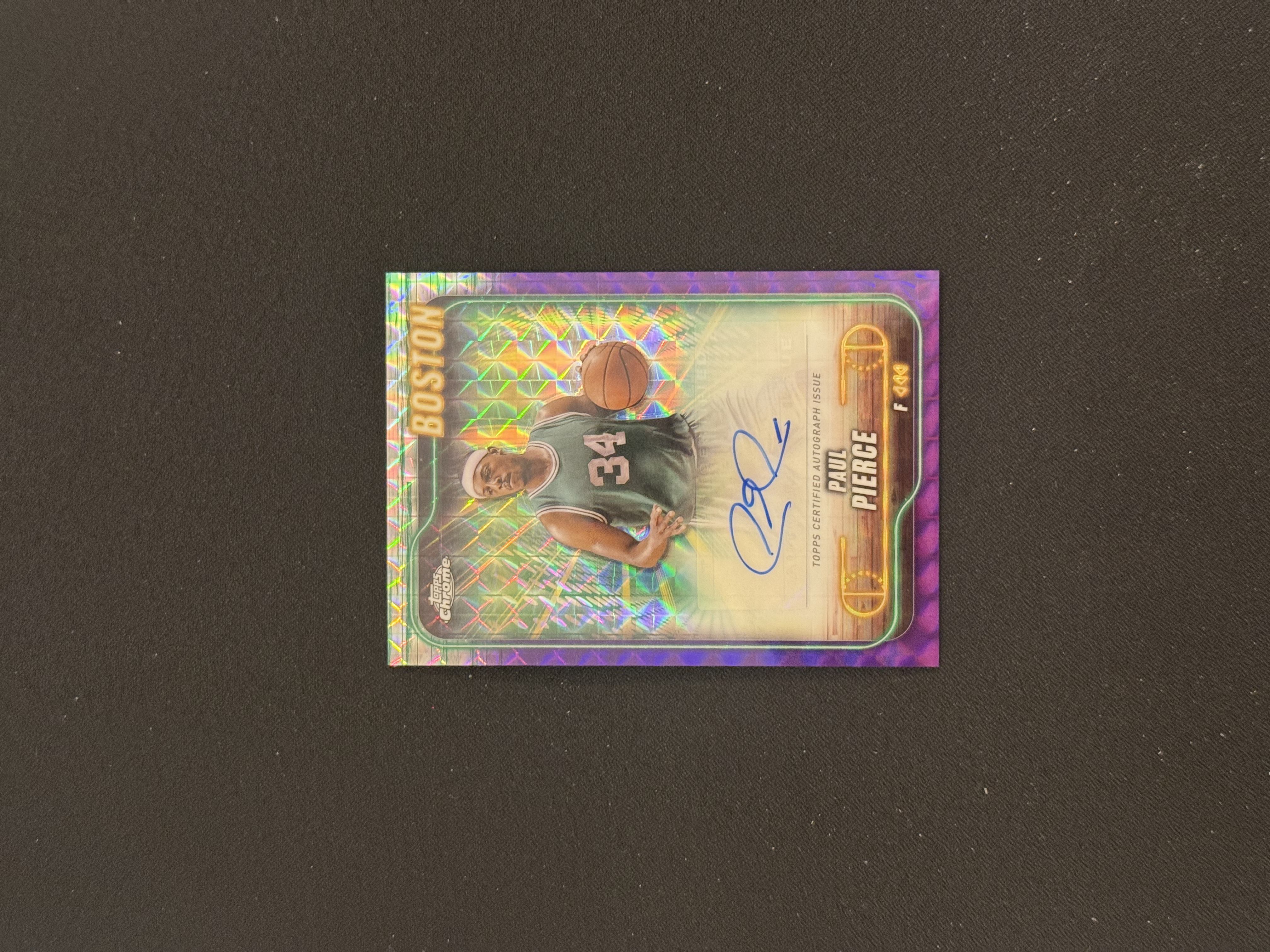 2024-25 Topps Finest Paul Pierce 【鲨鱼辣椒 免费代拍】保罗 皮尔斯 凯尔特人名宿 折射 紫折 签字 地板流天花板 #Tzy