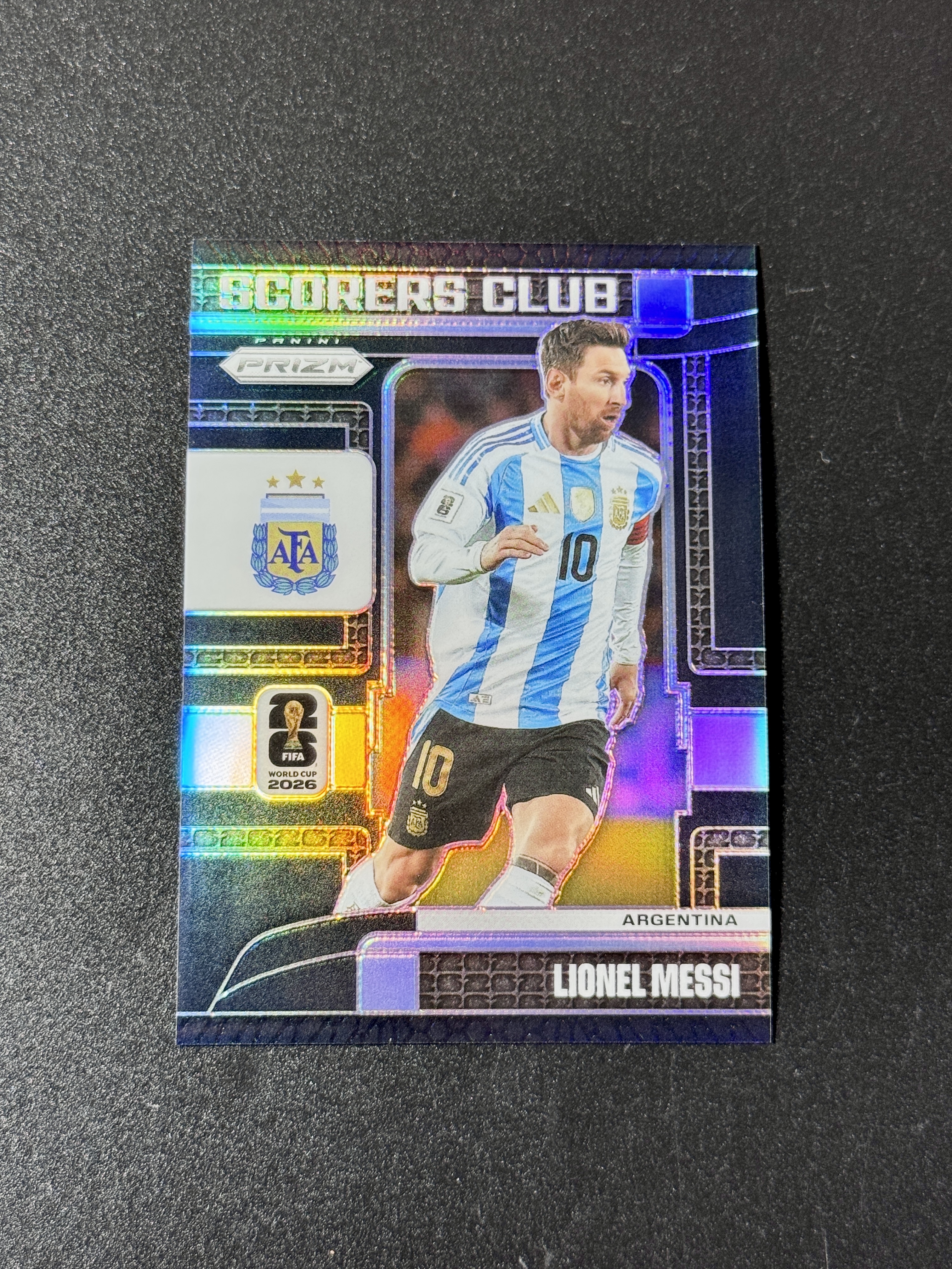 【喷子拍卖】2026 panini prizm world cup Lionel Messi 世界杯PZ 阿根廷 球王 梅西 scorers club 一编 黑折 black 1of 1 1/1 hit 世界杯进球记录 微瑕看图 ST-水哥