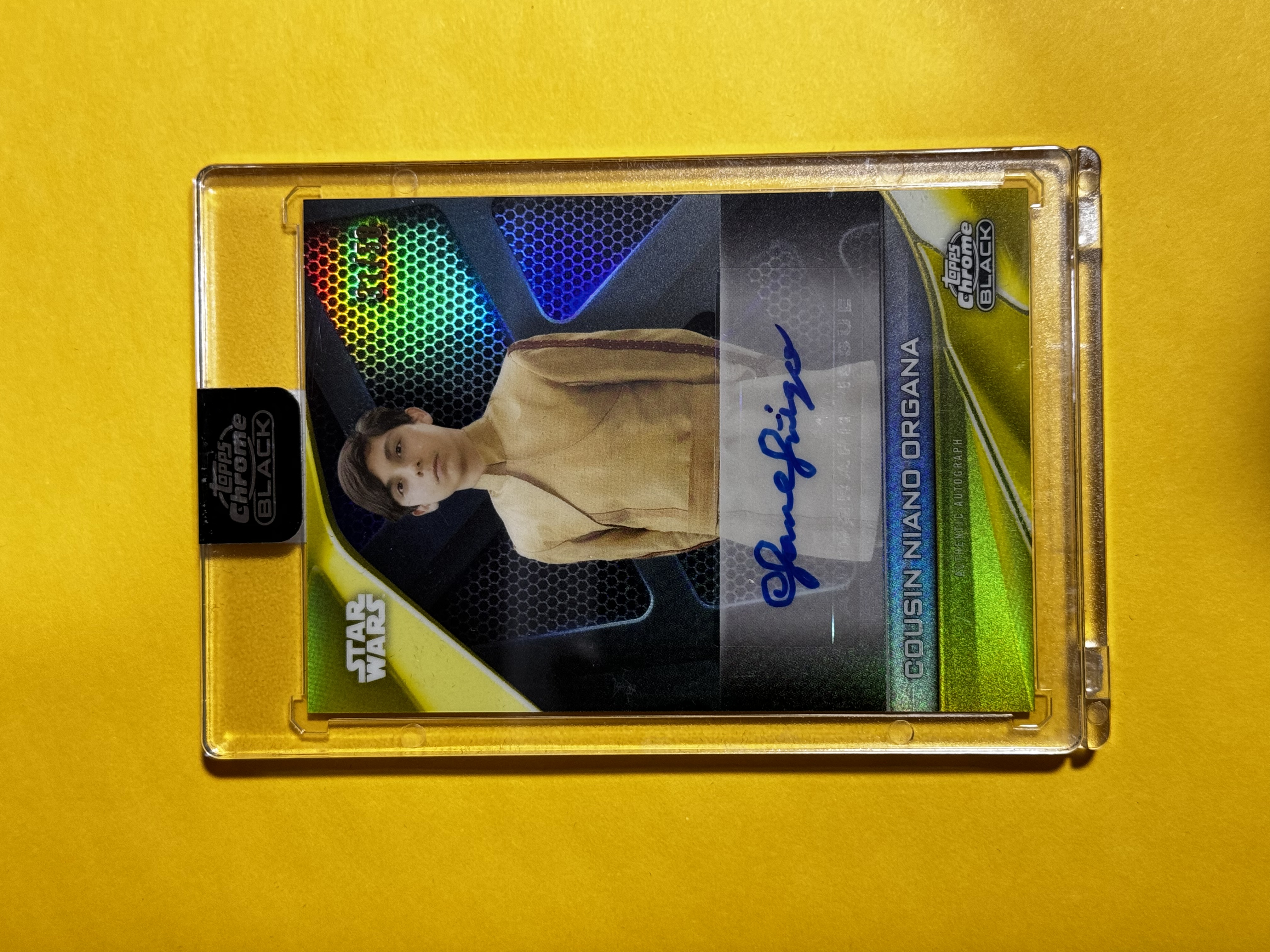 2023 Topps Star Wars Chrome Black 黑盒 星战 影视 Auto 演员 签字 金折 50编 Ian inigo ...